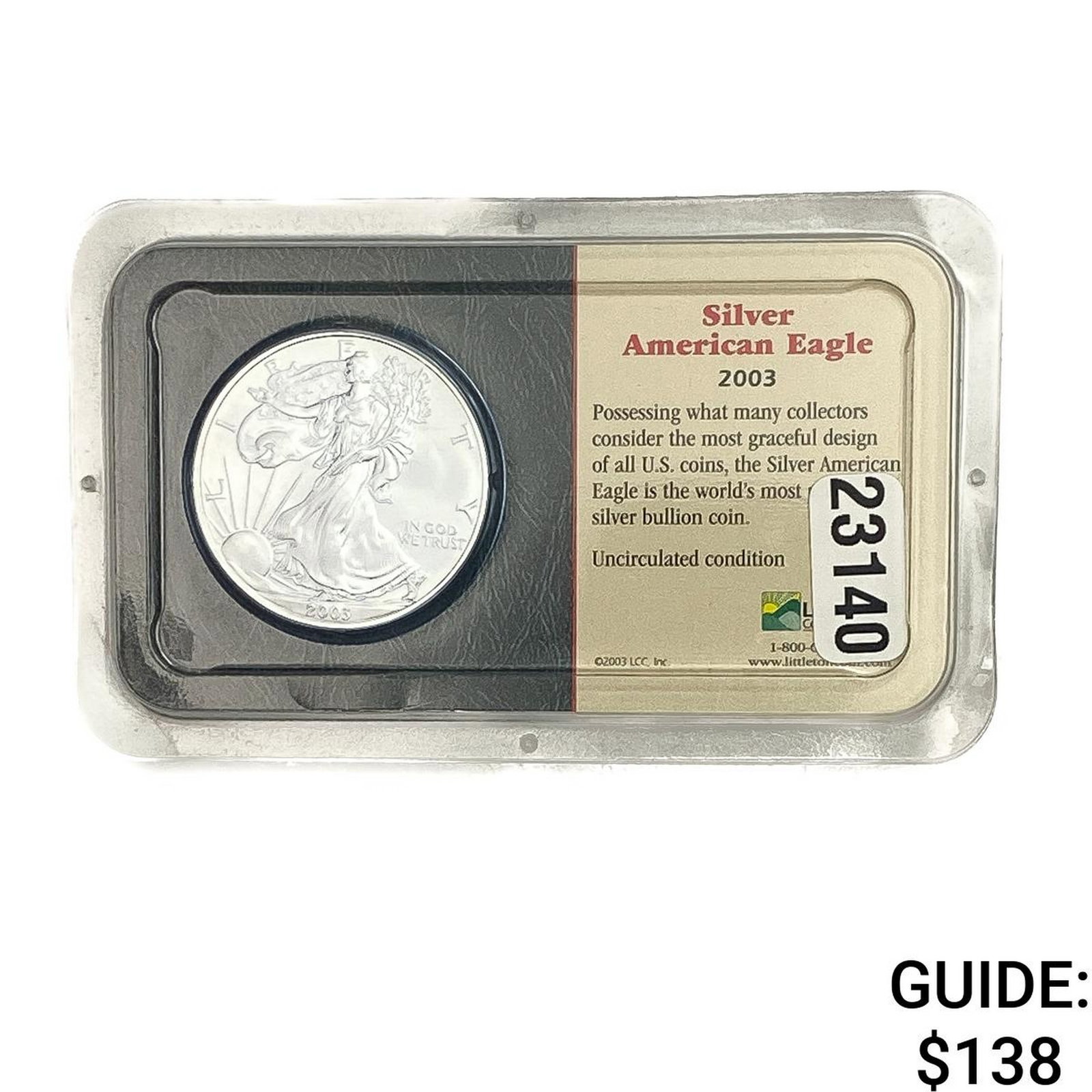 2003 Uncirculated American Silver Eagle LLC: 2003 Uncirculated American Silver Eagle LLC