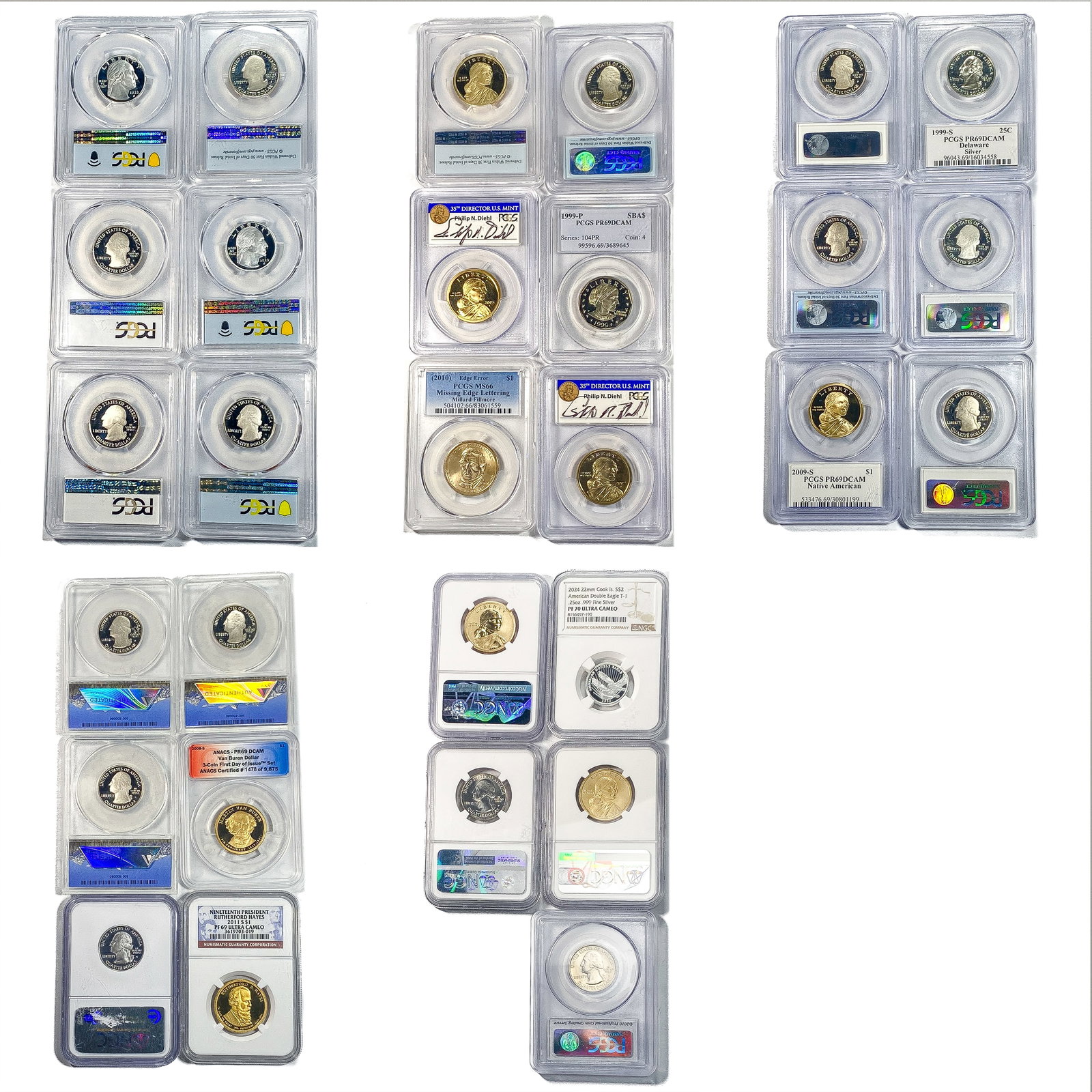 [29 Coins] 2002-2023 Various U.S. Coins ANACS/PCGS/NGC PR69-70: [29 Coins] 2002-2023 Various U.S. Coins ANACS/PCGS/NGC PR69-70