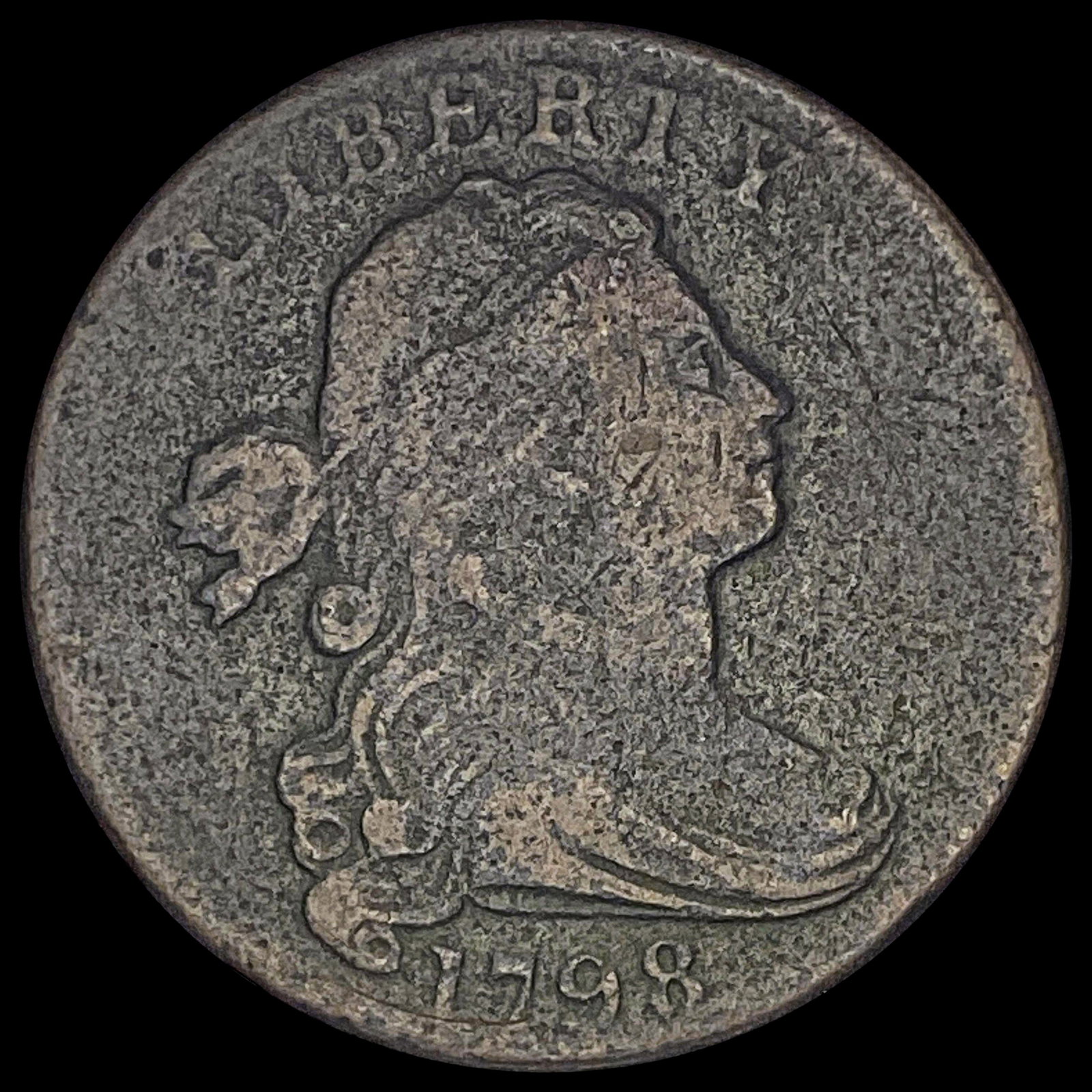 1798 Draped Bust Large Cent NICELY CIRCULATED: 1798 Draped Bust Large Cent NICELY CIRCULATED
