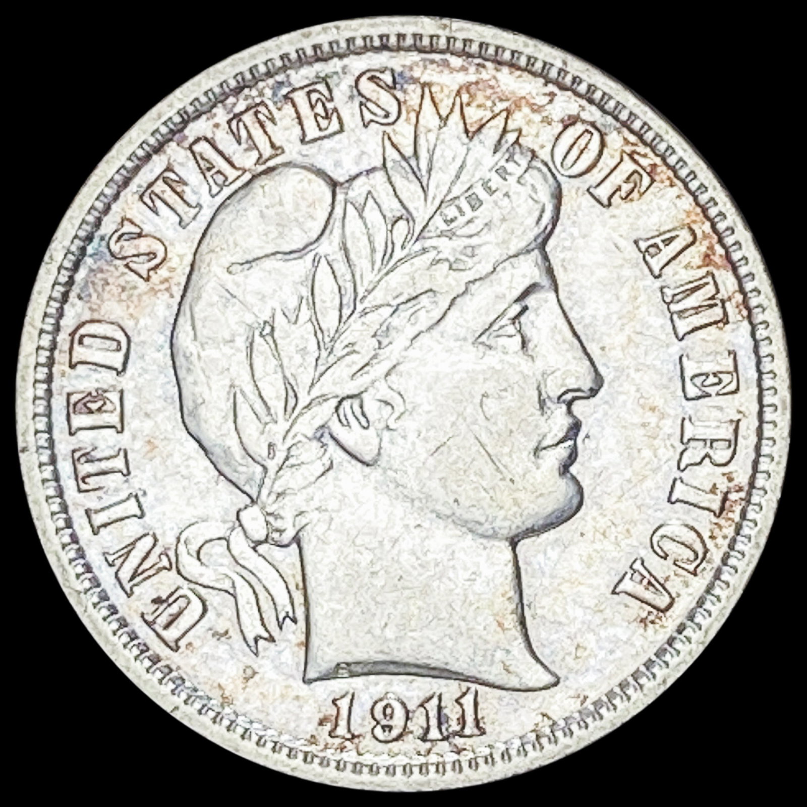 1911-D Silver Barber Dime NEARLY UNCIRCULATED: 1911-D Silver Barber Dime NEARLY UNCIRCULATED