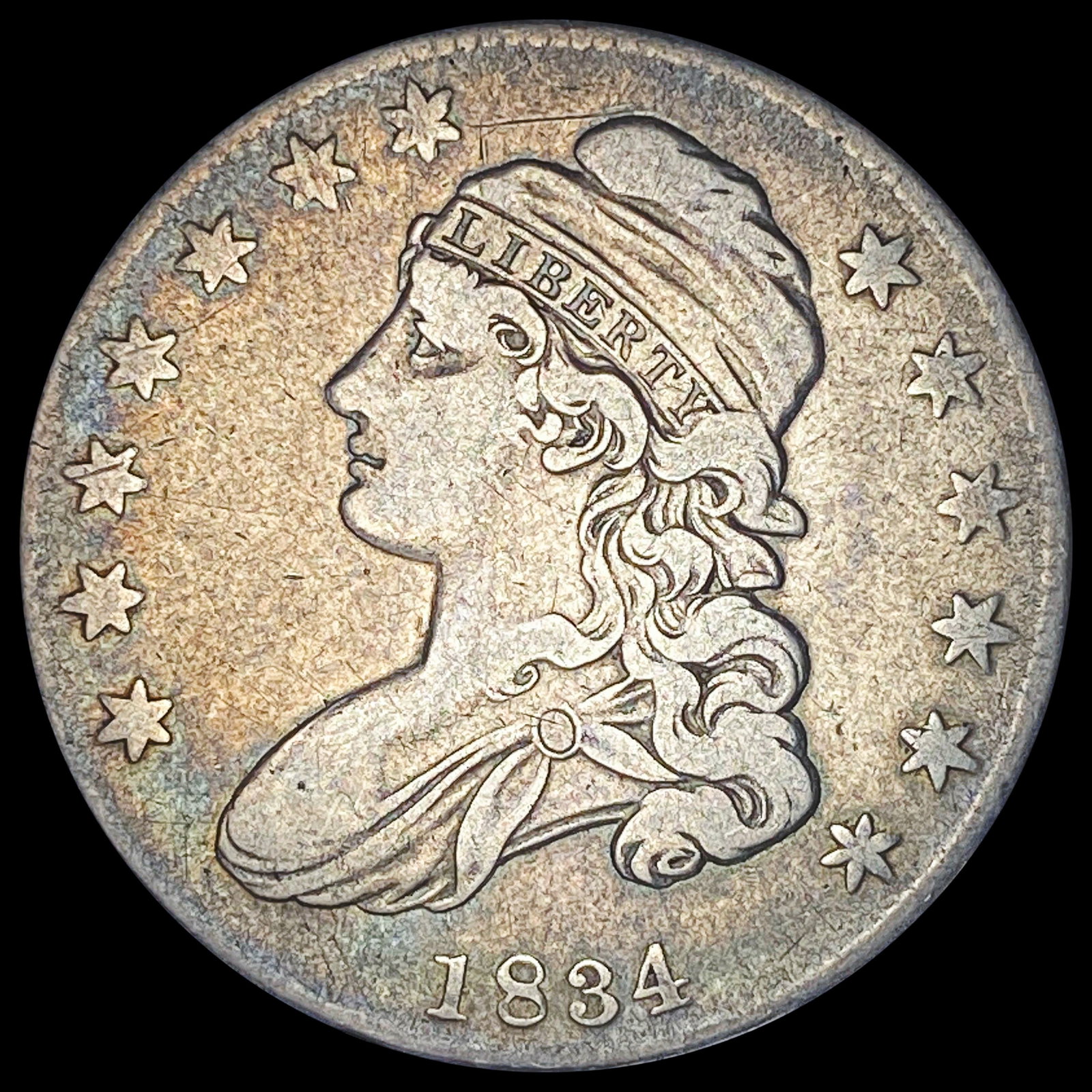 1834 Capped Bust Half Dollar LIGHTLY CIRCULATED: 1834 Capped Bust Half Dollar LIGHTLY CIRCULATED