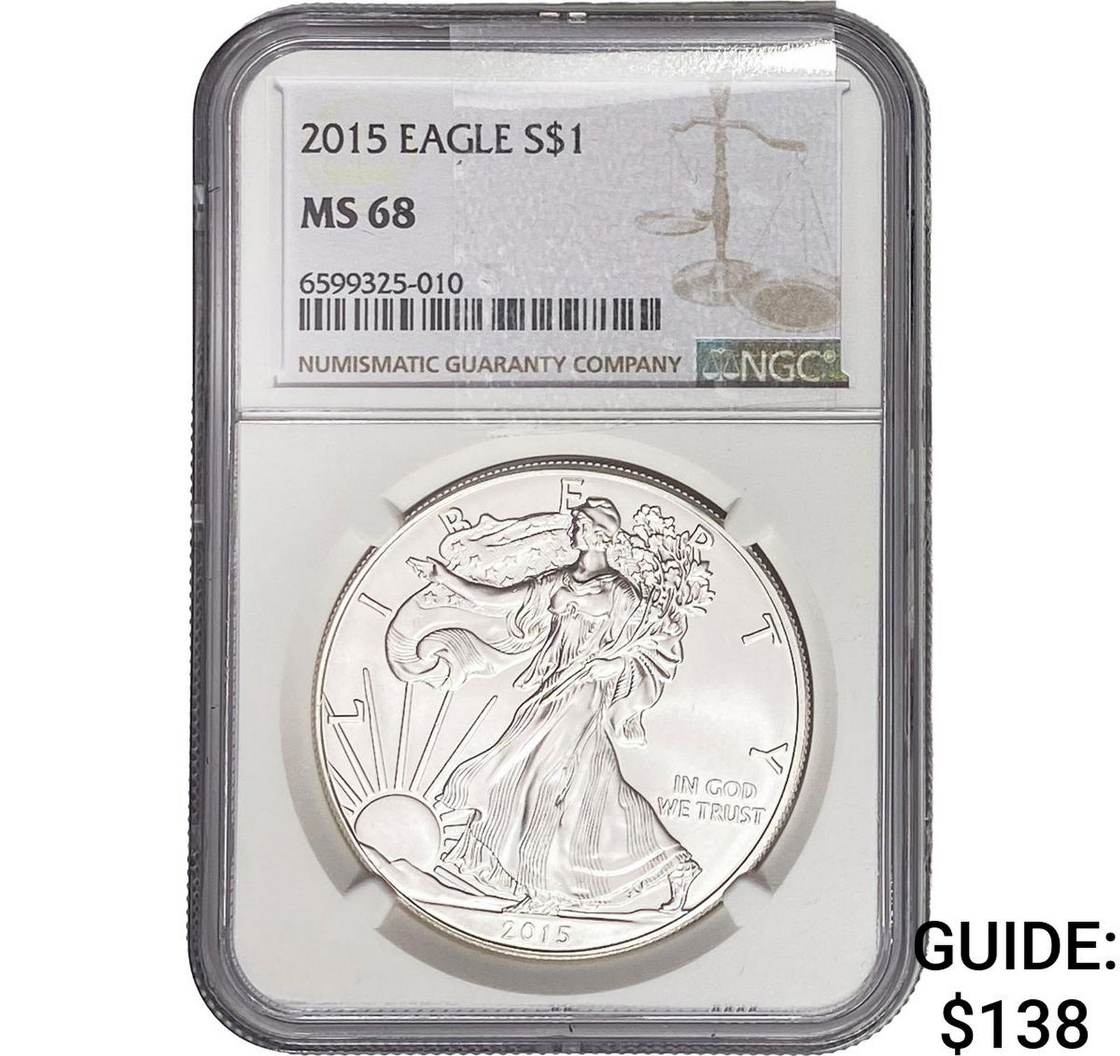 2015 Silver Eagle NGC MS68 (1 of 2)