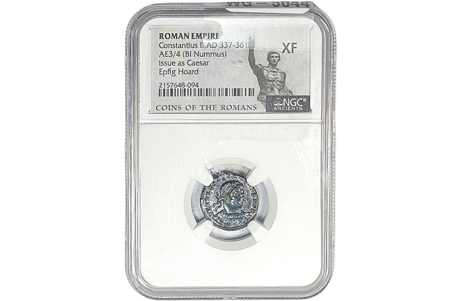 Roman Constantius II, AD 337-361 AE3/4 (BI Nummus) NGC XF (1 of 2)