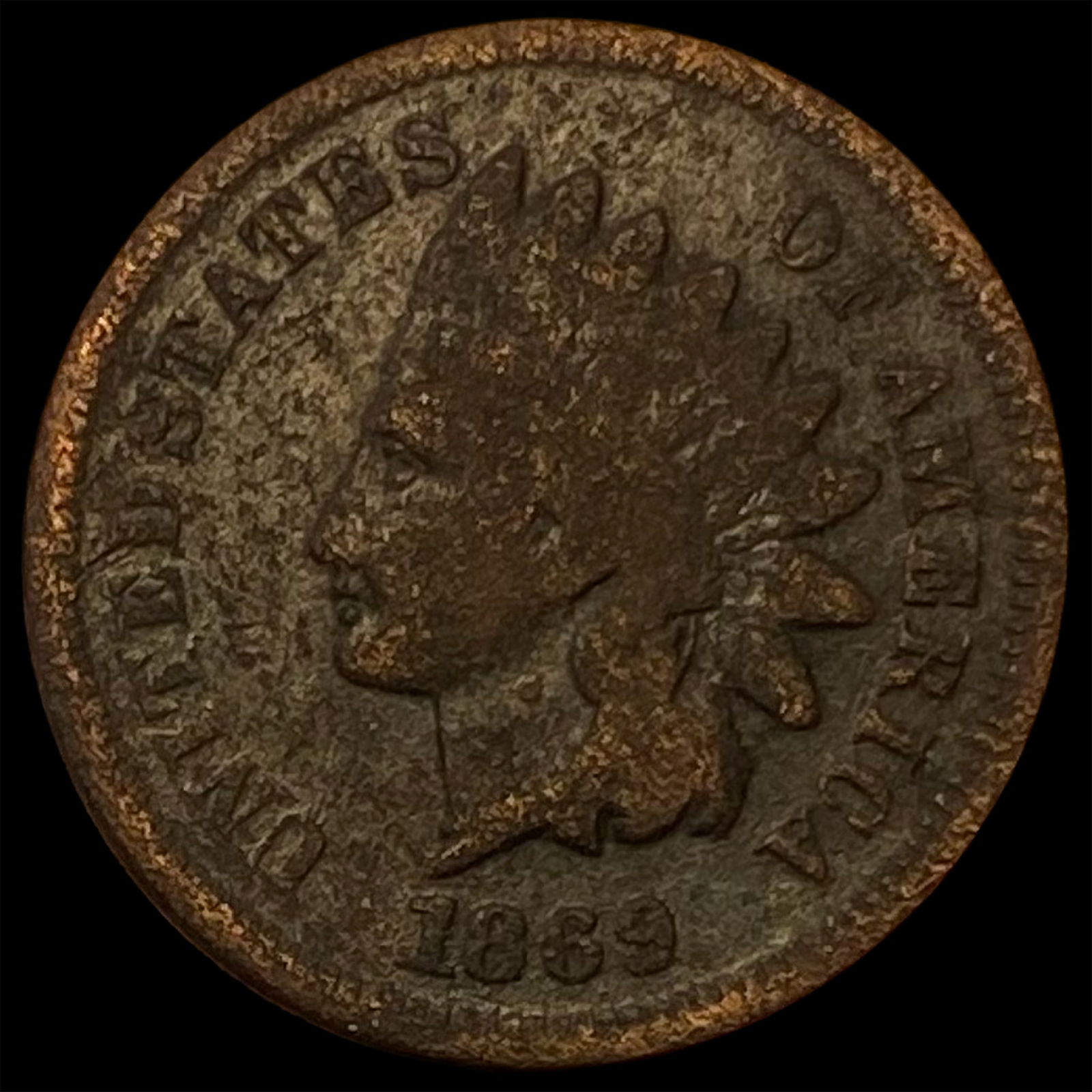 1869 Indian Head Cent NICELY CIRCULATED (1 of 2)