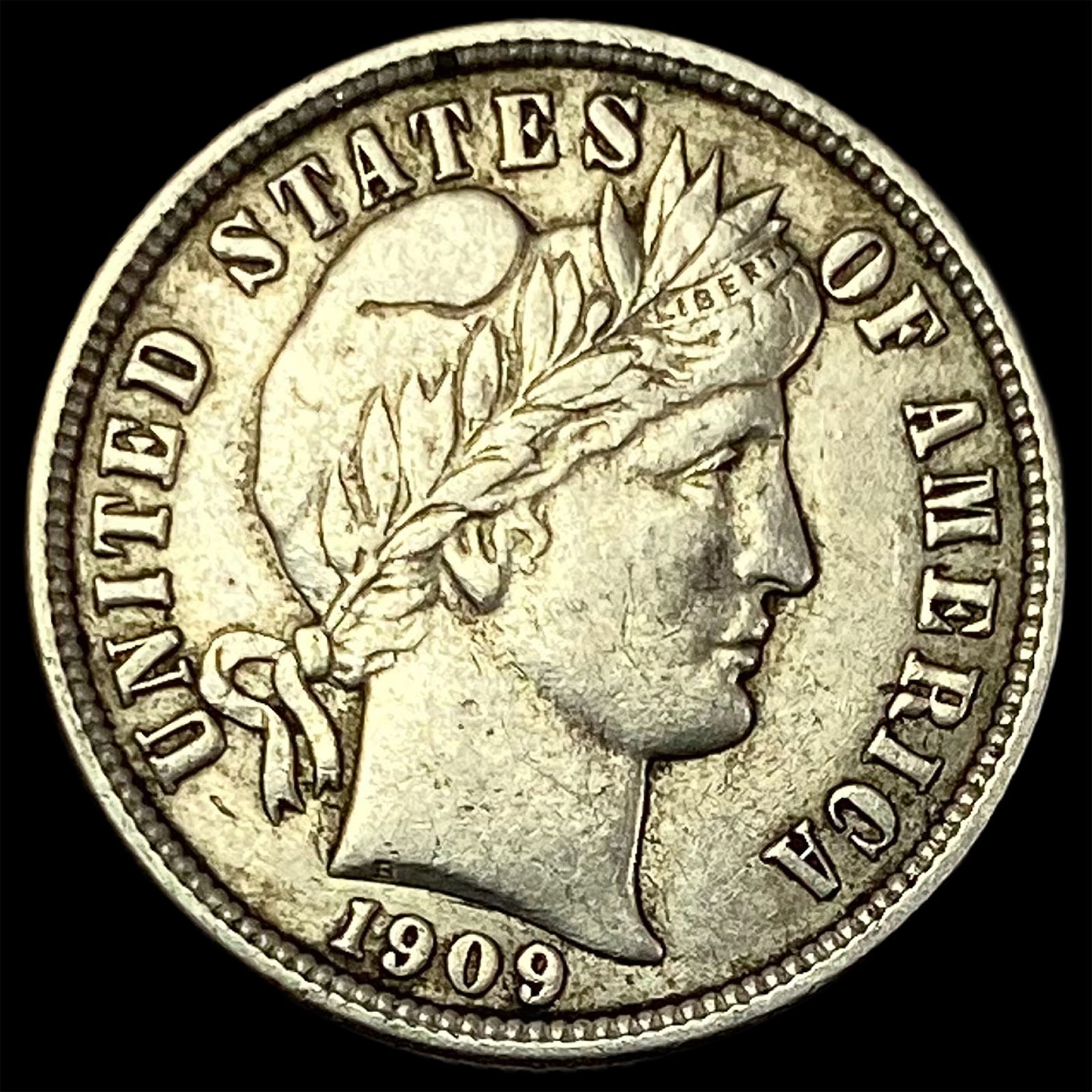 1909-O Silver Barber Dime  CLOSELY  UNCIRCULATED (1 of 2)