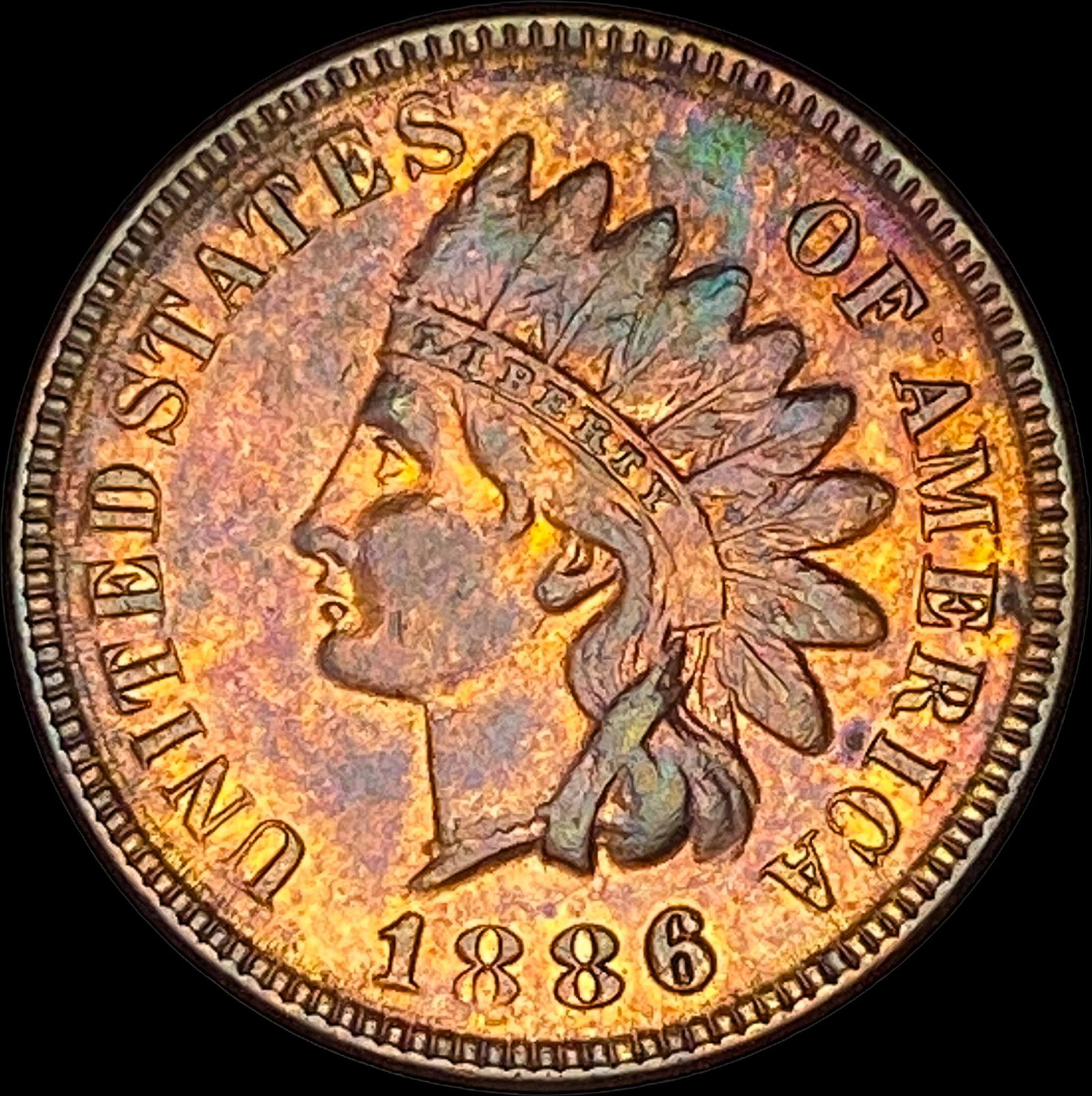 1886 Indian Head Cent CLOSELY UNCIRCULATED (1 of 2)