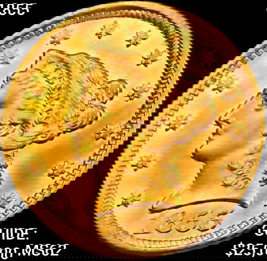 1855 $2.50 Gold Quarter Eagle UNCIRCULATED