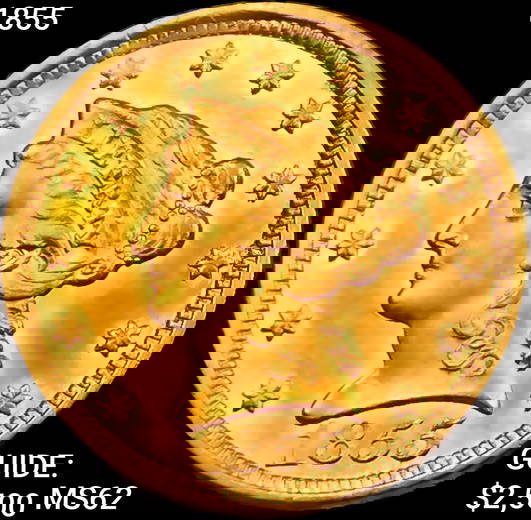 1855 $2.50 Gold Quarter Eagle UNCIRCULATED