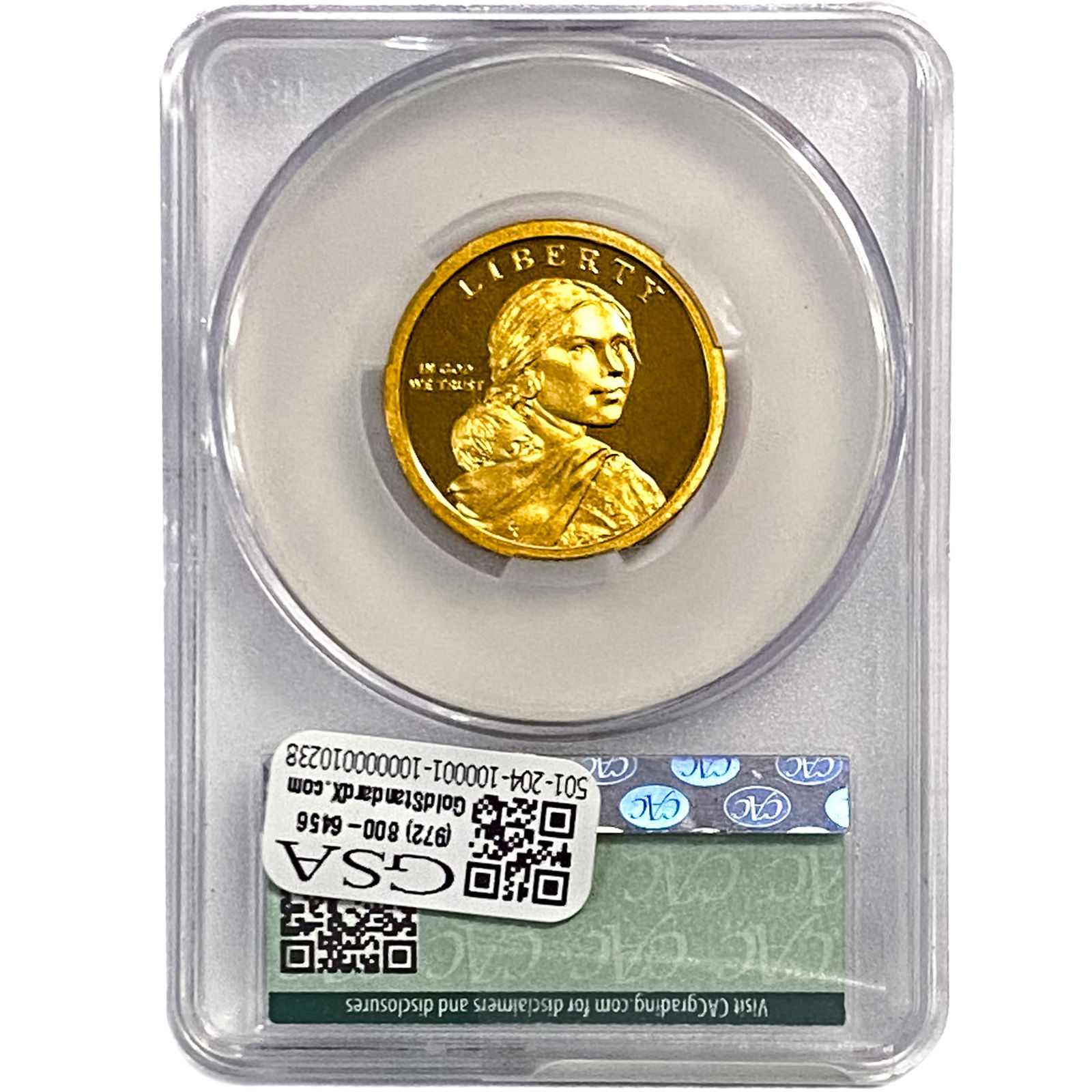 2011-S Sacagawea Dollar Wampanoag Treaty CAC PR69 DCAM (1 of 2)