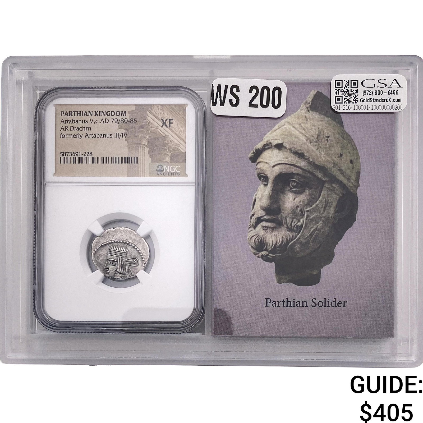 Parthian Artabanus V, c.AD79/80-85 Silver Drachm: Parthian Artabanus V, c.AD79/80-85 Silver Drachm