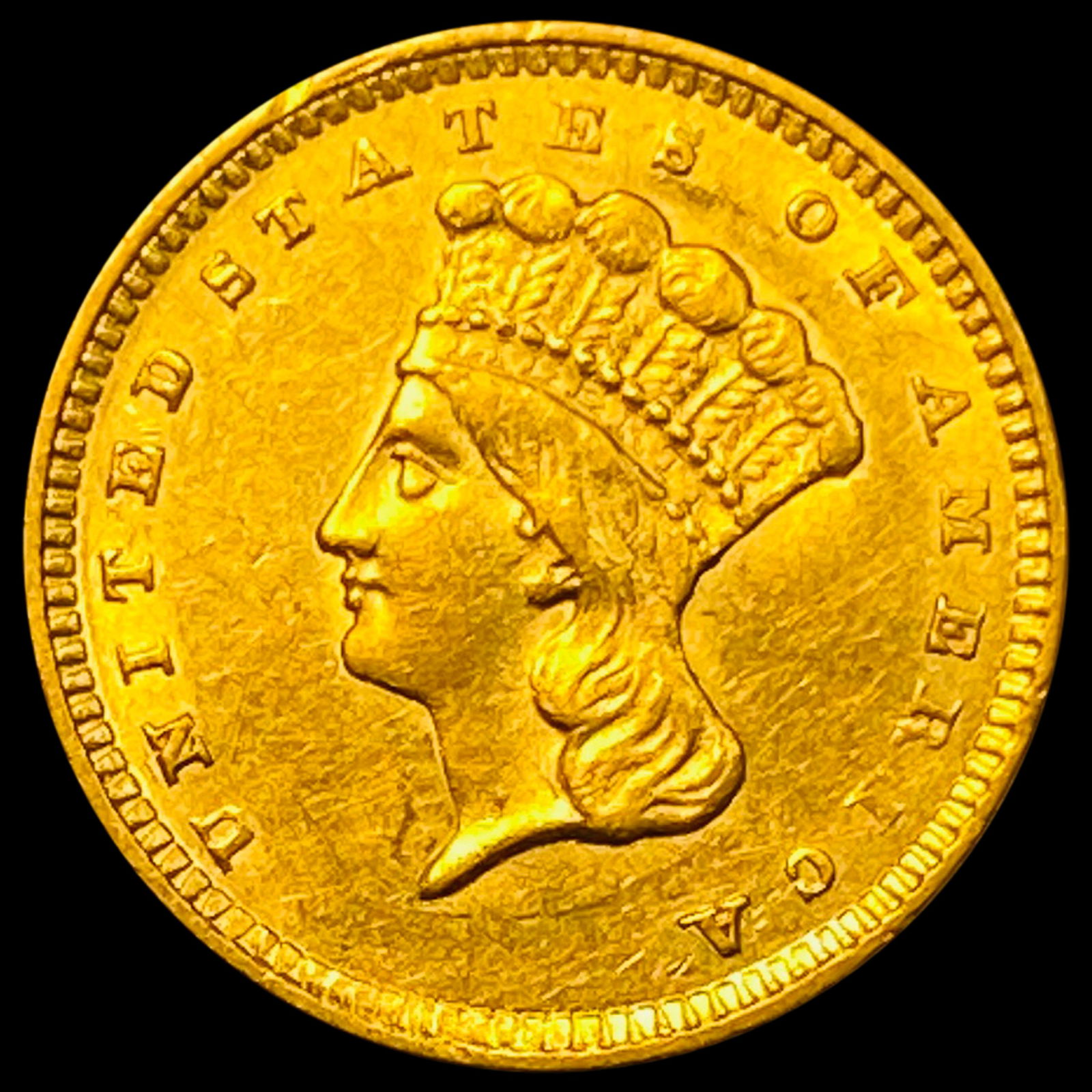 1856 Gold $1 Indian Head Type 2 CLOSELY UNCIRCULATED (1 of 2)