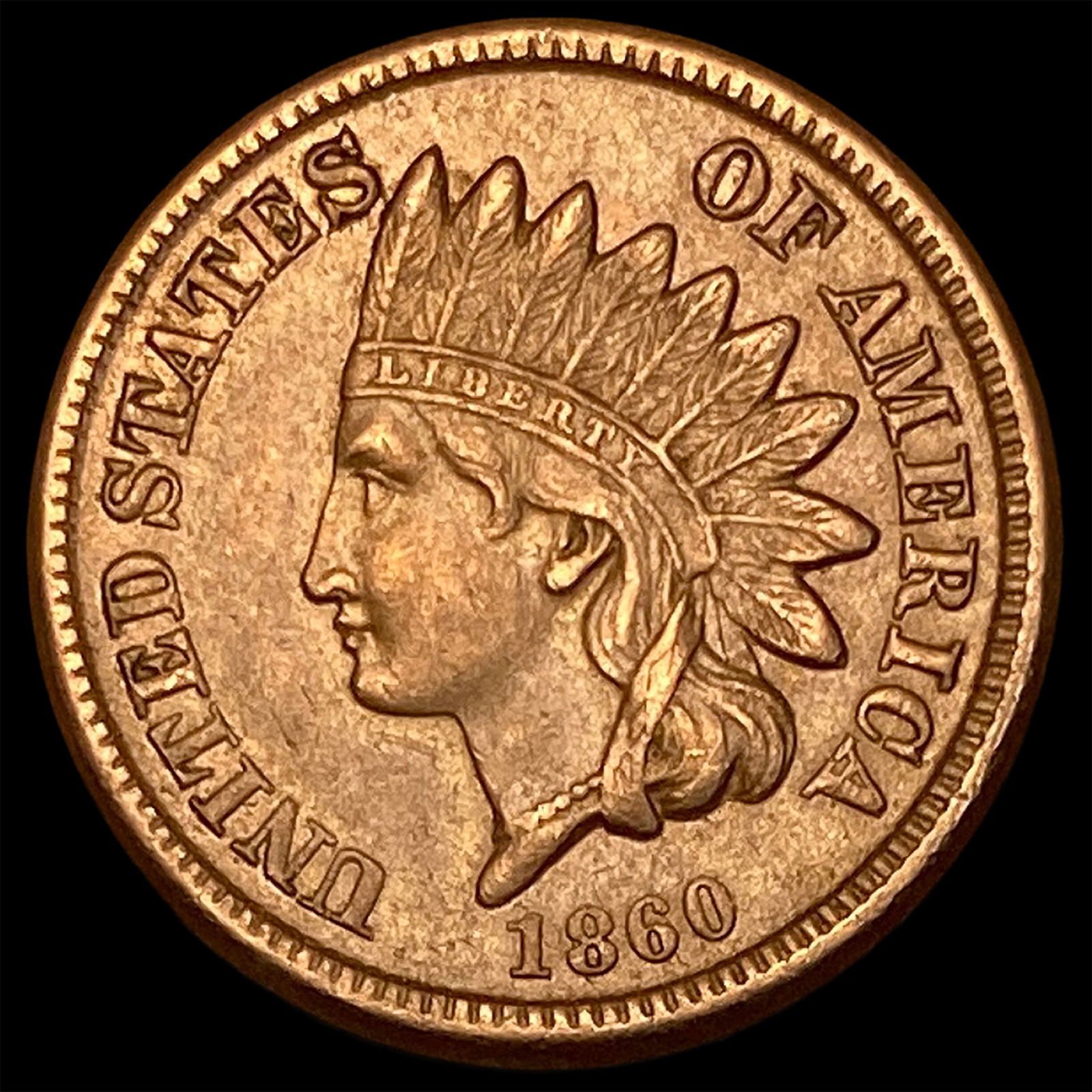 1860 Copper-Nickel Indian Head Cent CLOSELY UNCIRCULATED (1 of 2)