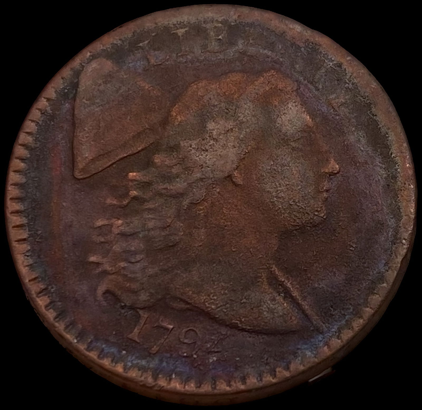 1794 Liberty Cap Large Cent NEARLY UNCIRCULATED (1 of 2)