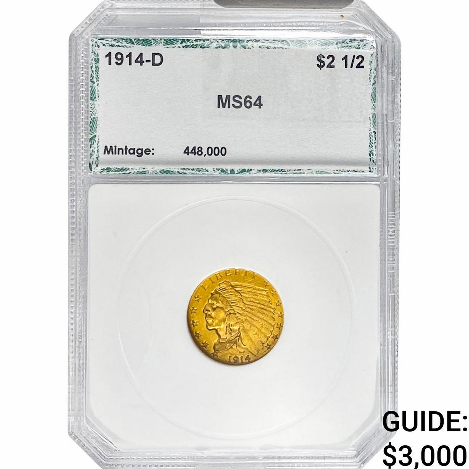 1914-D $2.50 Gold Quarter Eagle PCI MS64 (1 of 2)