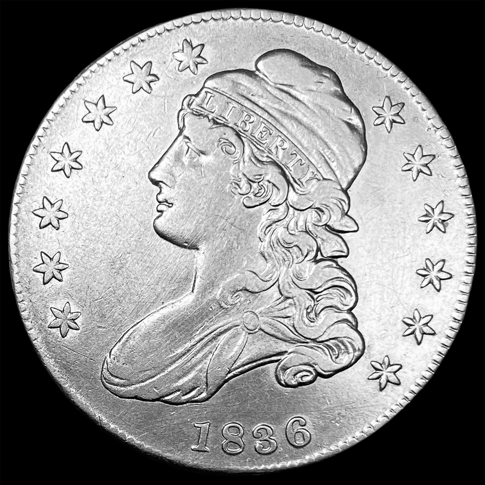 1836 Capped Bust Half Dollar NEARLY  UNCIRCULATED (1 of 2)