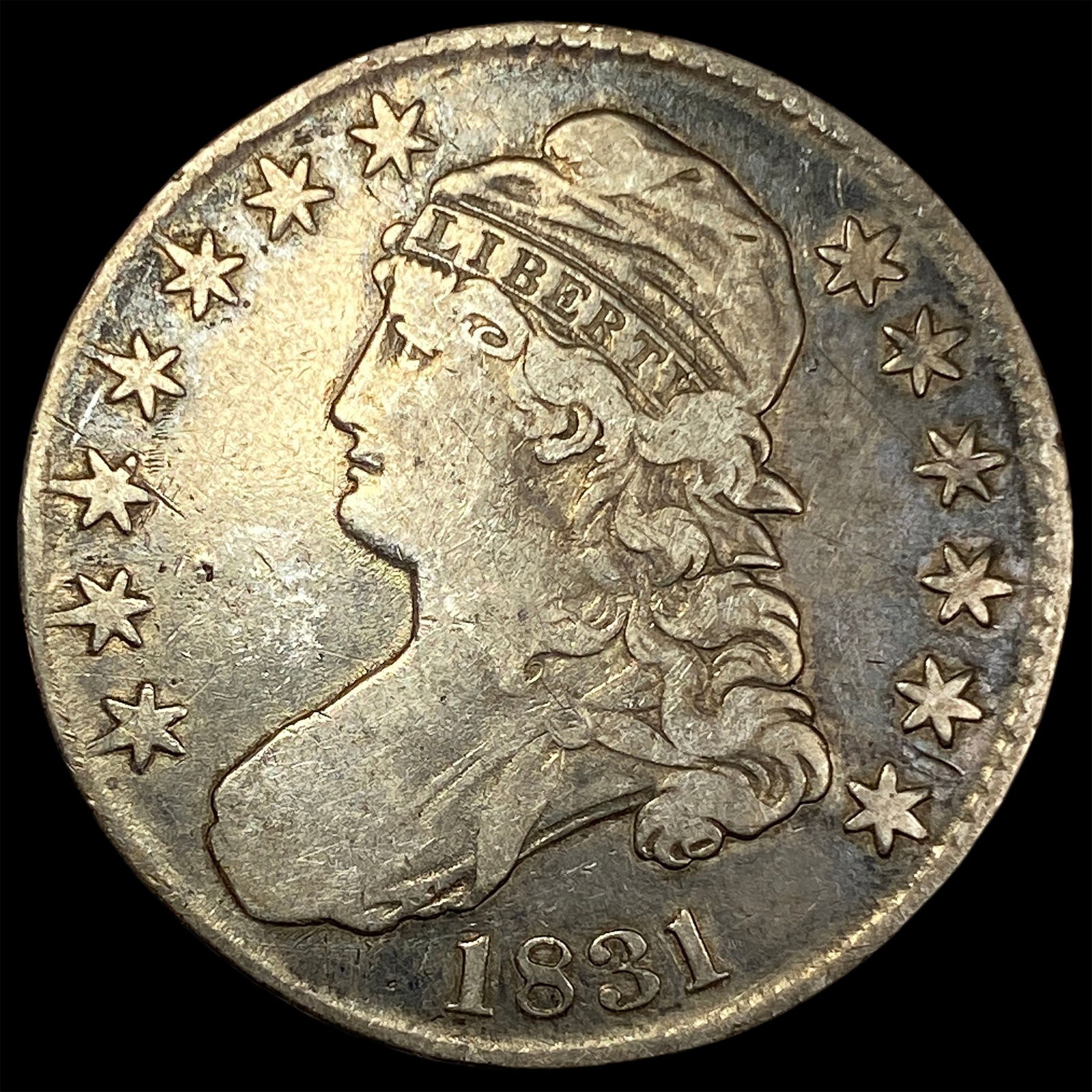 1831 Capped Bust Half Dollar LIGHTLY  CIRCULATED (1 of 2)