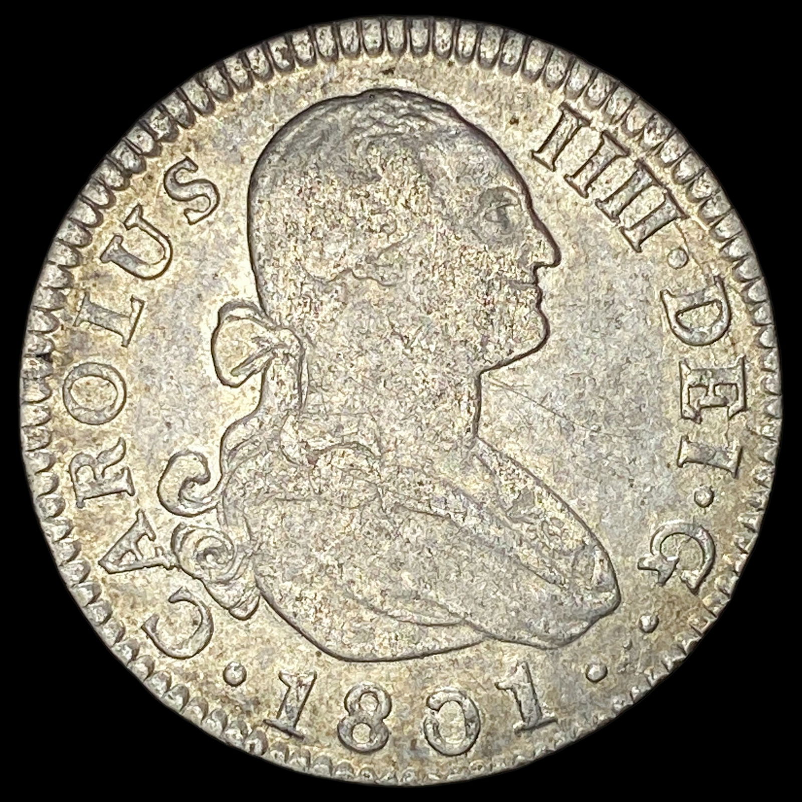 1801 Spain Silver 2 Reales HIGH GRADE (1 of 2)