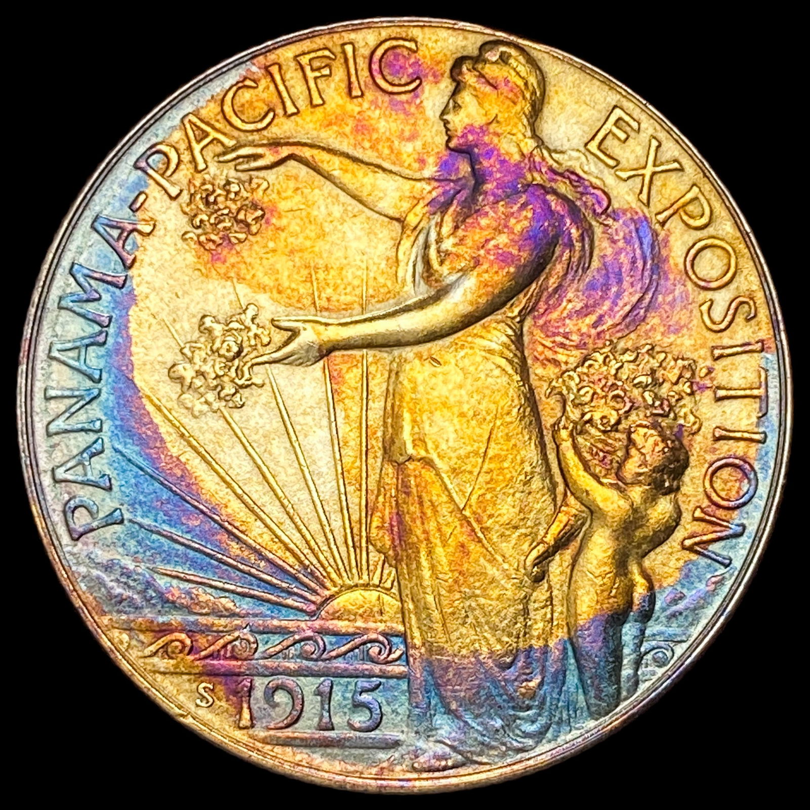 1915-S Silver Panama-Pacific Half Dollar CLOSELY UNCIRCULATED (1 of 2)