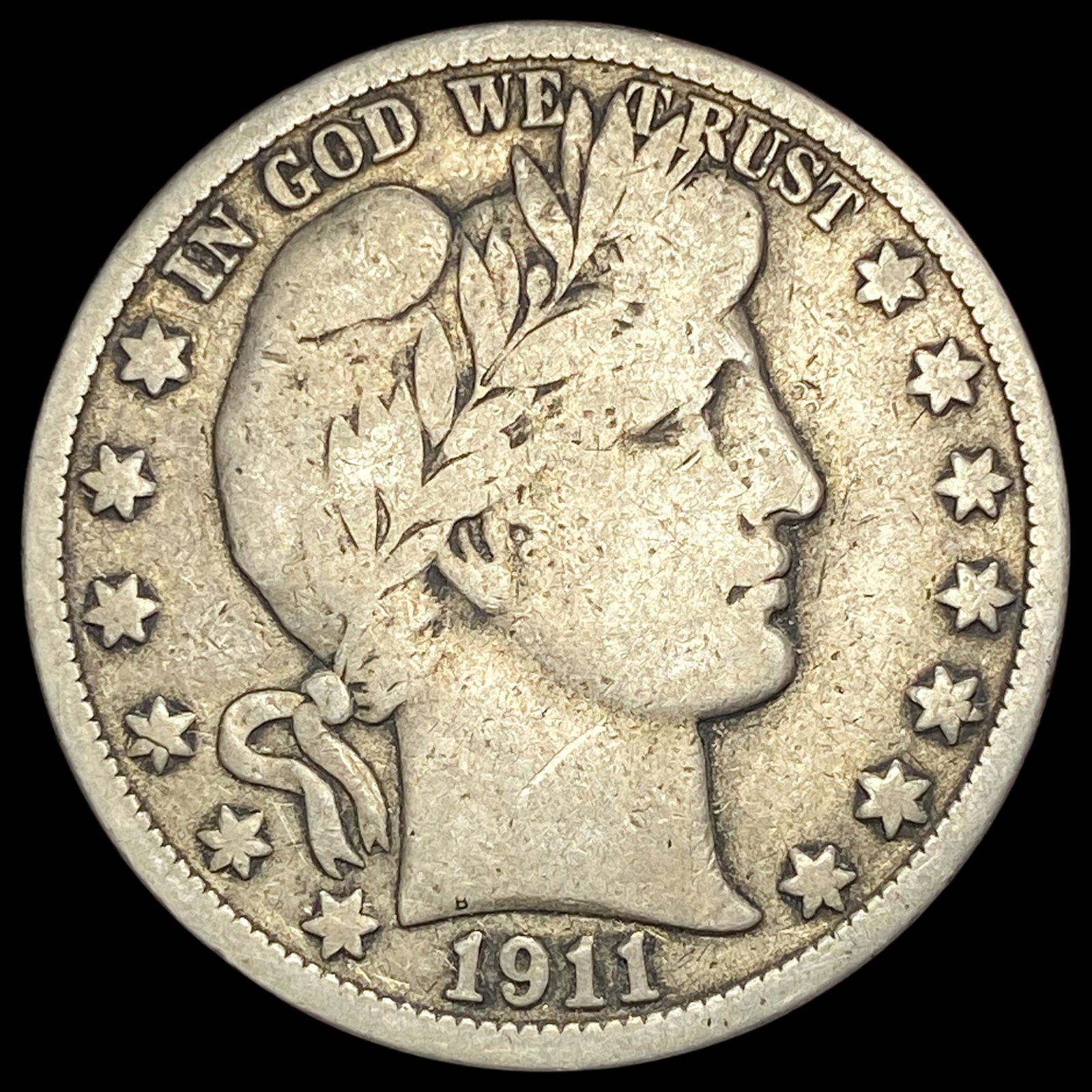 1911-S Silver Barber Half Dollar NICELY CIRCULATED (1 of 2)