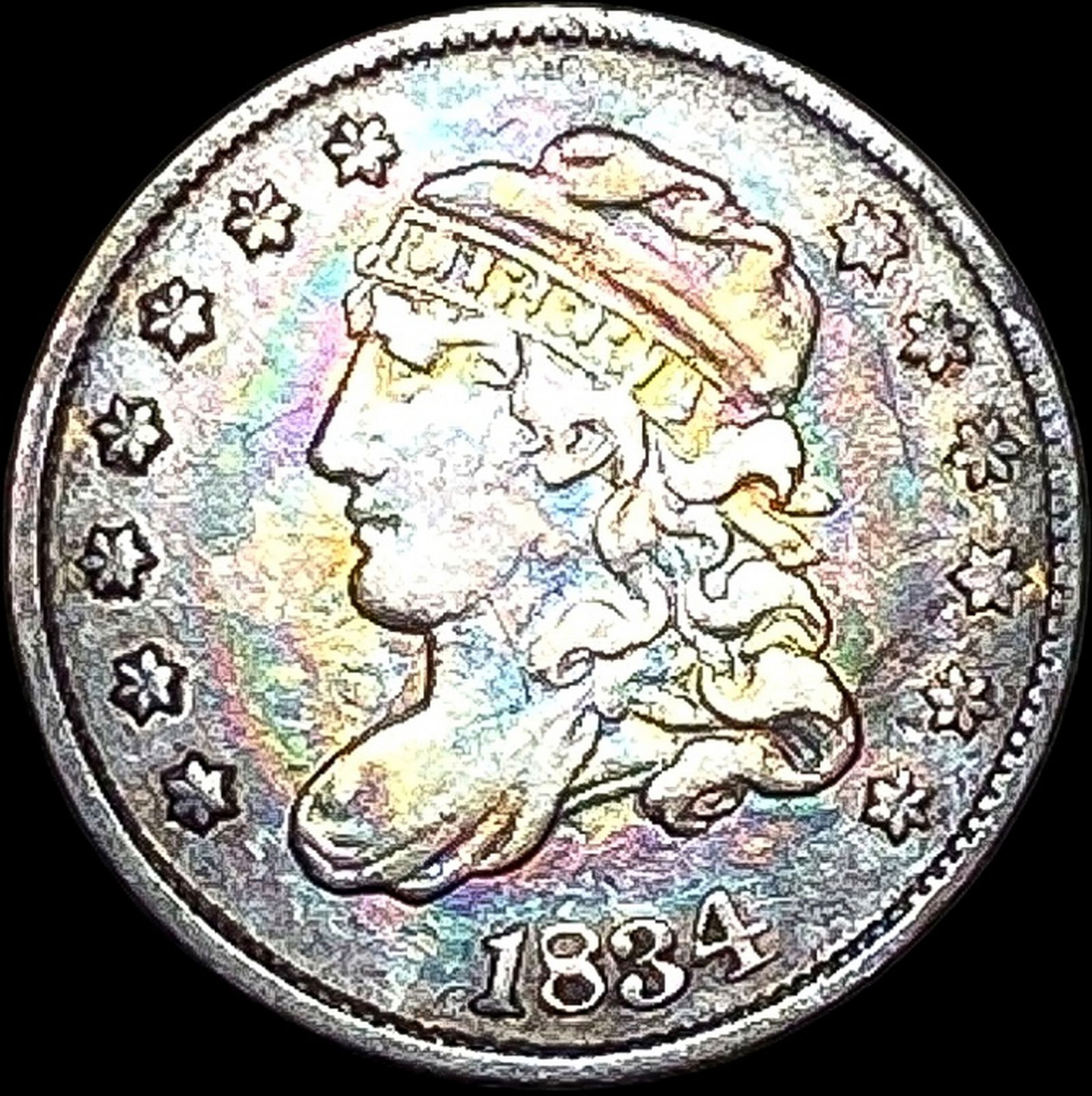 1834 Capped Bust Half Dime LIGHTLY CIRCULATED (1 of 2)