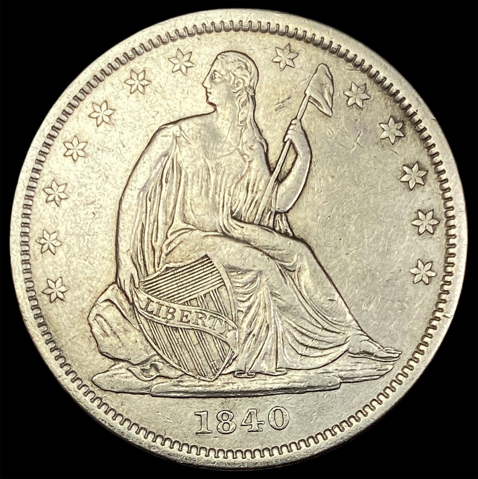 1840 Seated Liberty Half Dollar NEARLY UNCIRCULATED (1 of 2)