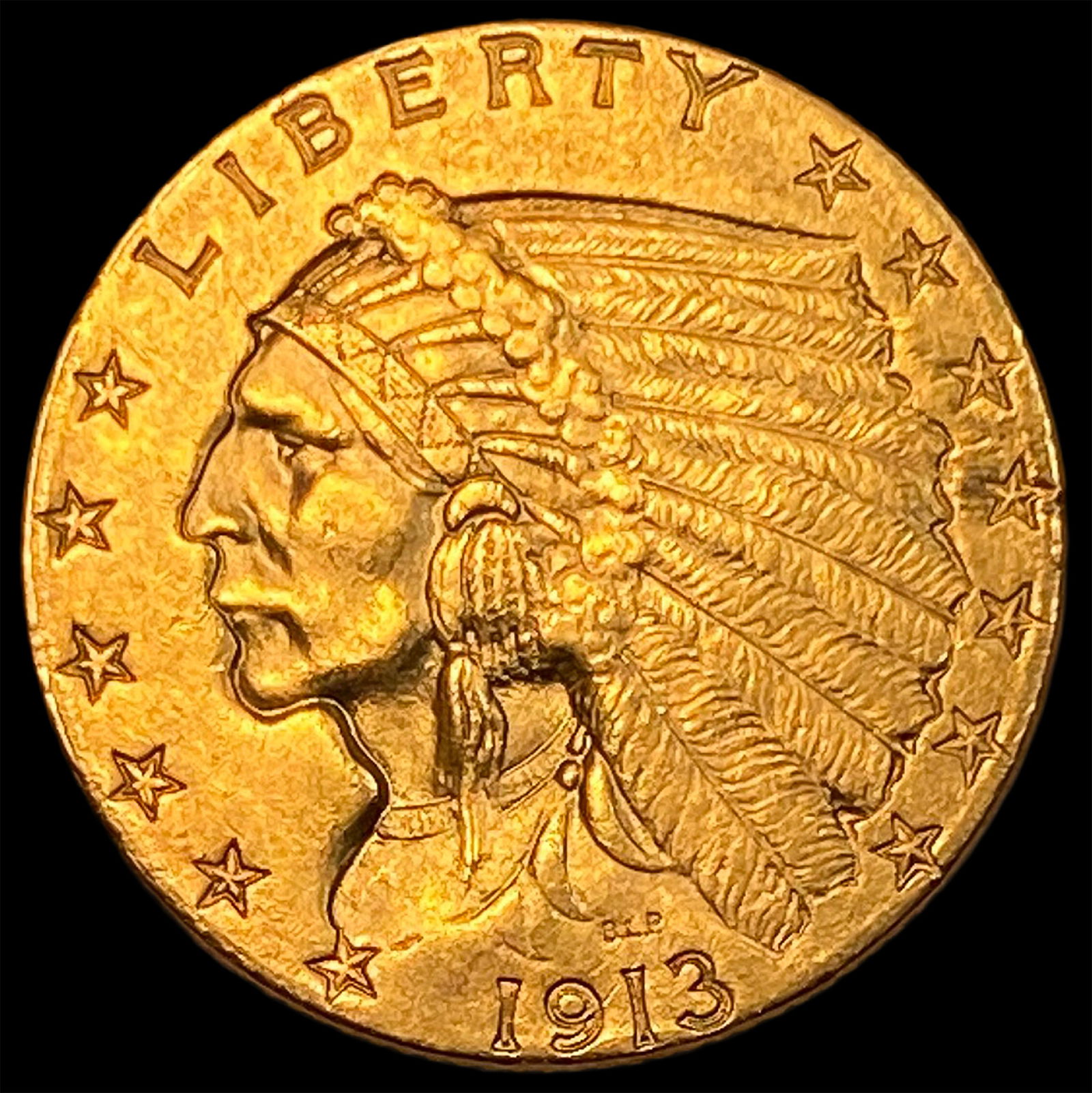 1913 Indian Head Gold $2.5 Quarter Eagle UNCIRCULATED (1 of 2)