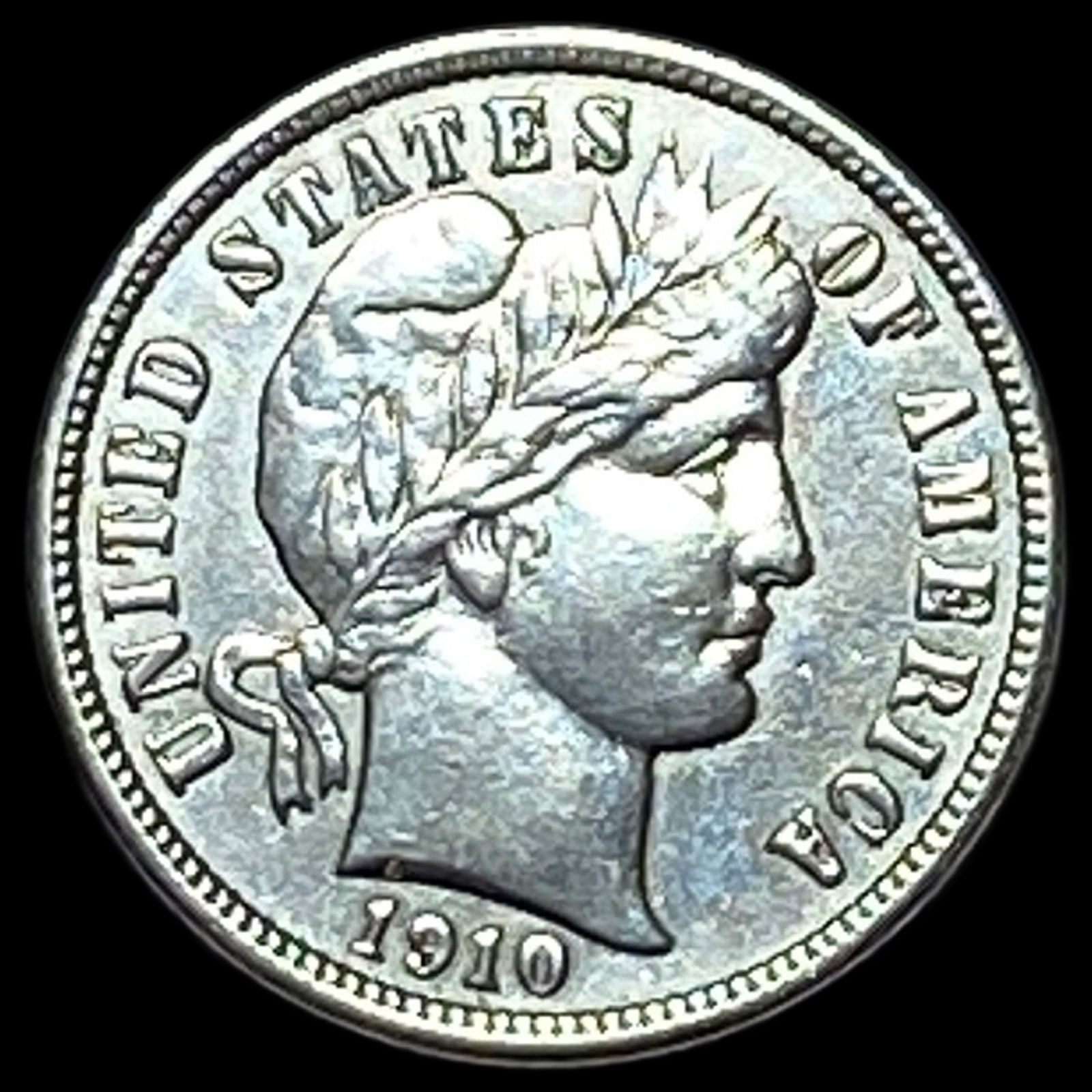 1910 Barber Dime CLOSELY UNCIRCULATED (1 of 2)