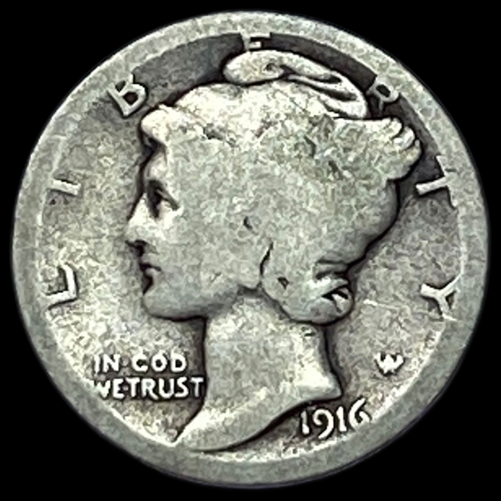 1916-D Mercury Dime NICE CIRC (1 of 2)