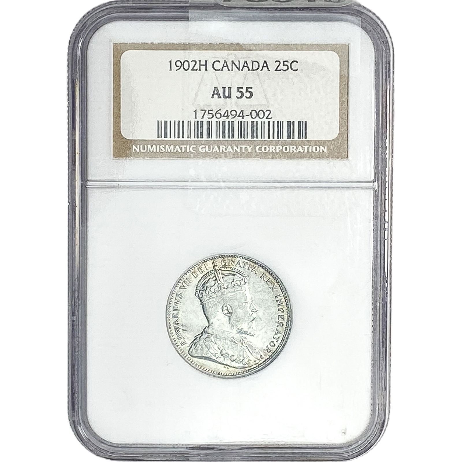 1902-H Canada 25C Quater NGC AU55 (1 of 2)