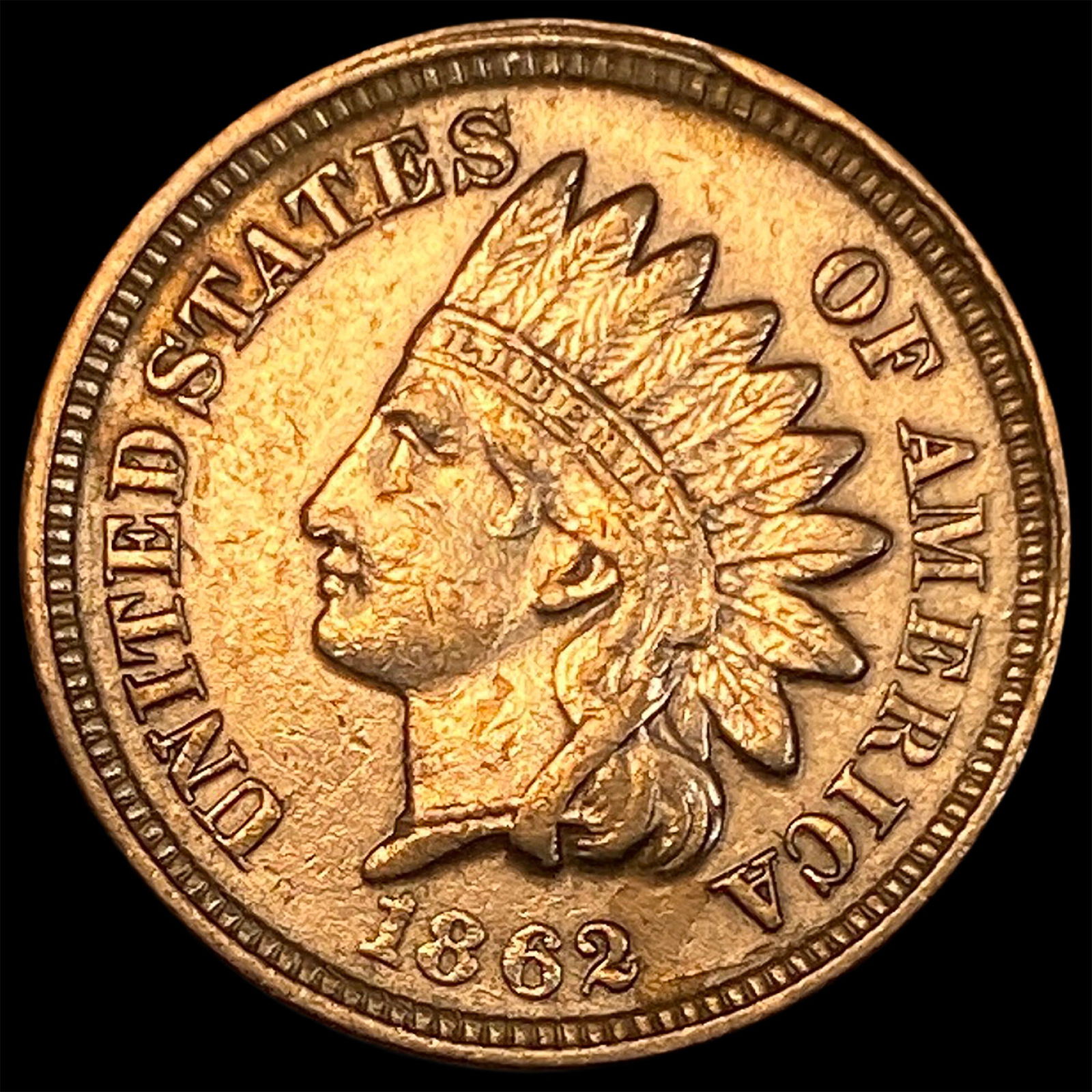 1862 Indian Head Cent CLOSELY UNCIRCULATED (1 of 2)