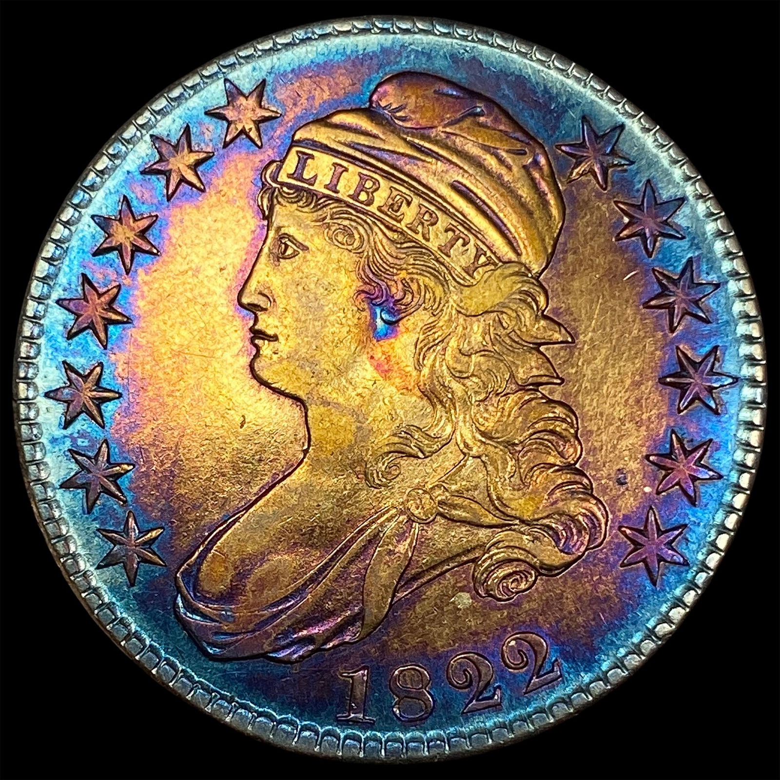 1822 Capped Bust Half Dollar 50C CLOSELY UNCIRCULATED (1 of 2)