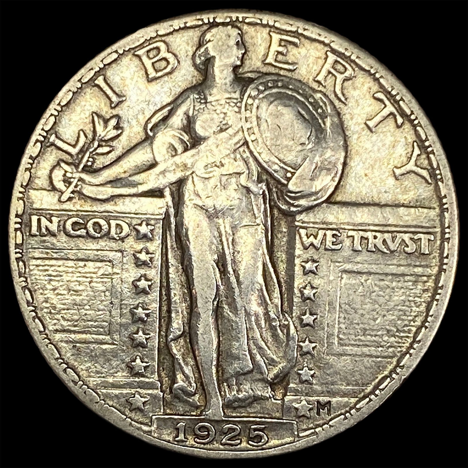 1925-S Silver Standing Liberty Quarter NEARLY UNCIRCULATED (1 of 2)