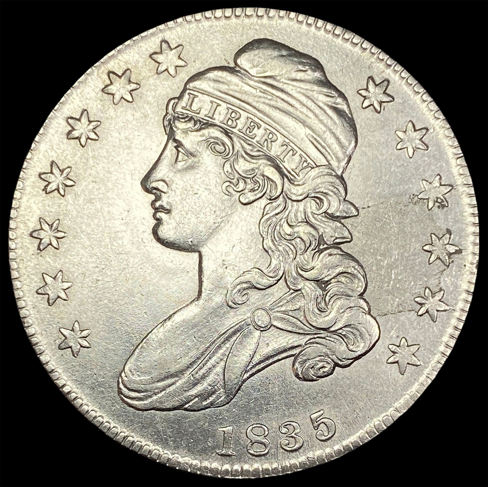 1835 Capped Bust Half Dollar CLOSELY UNCIRCULATED (1 of 2)