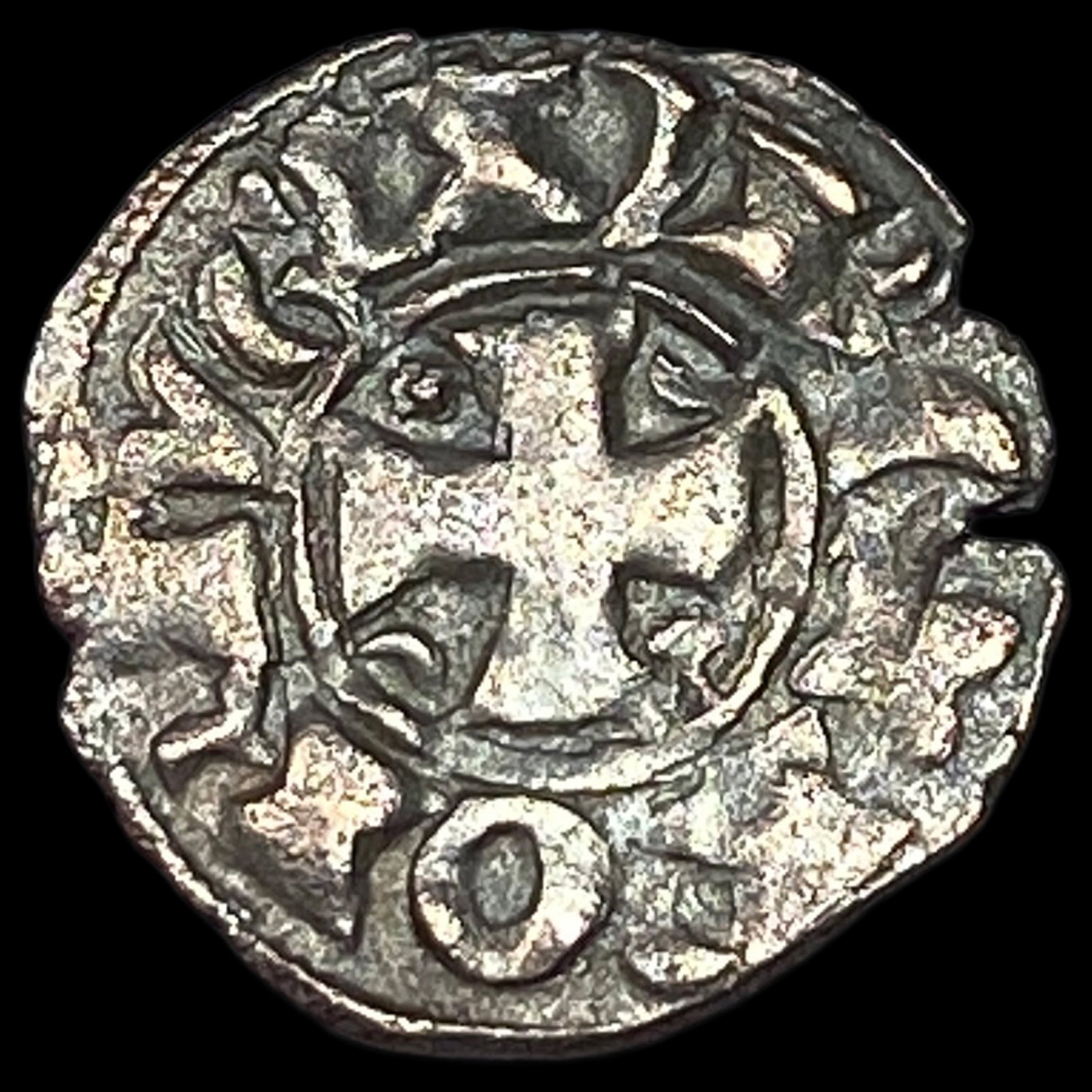 1261-1325 Portugal Crusades Dinis I SIlver DInero NEARLY UNCIRCULATED: 1261-1325 Portugal Crusades Dinis I SIlver DInero NEARLY UNCIRCULATED
