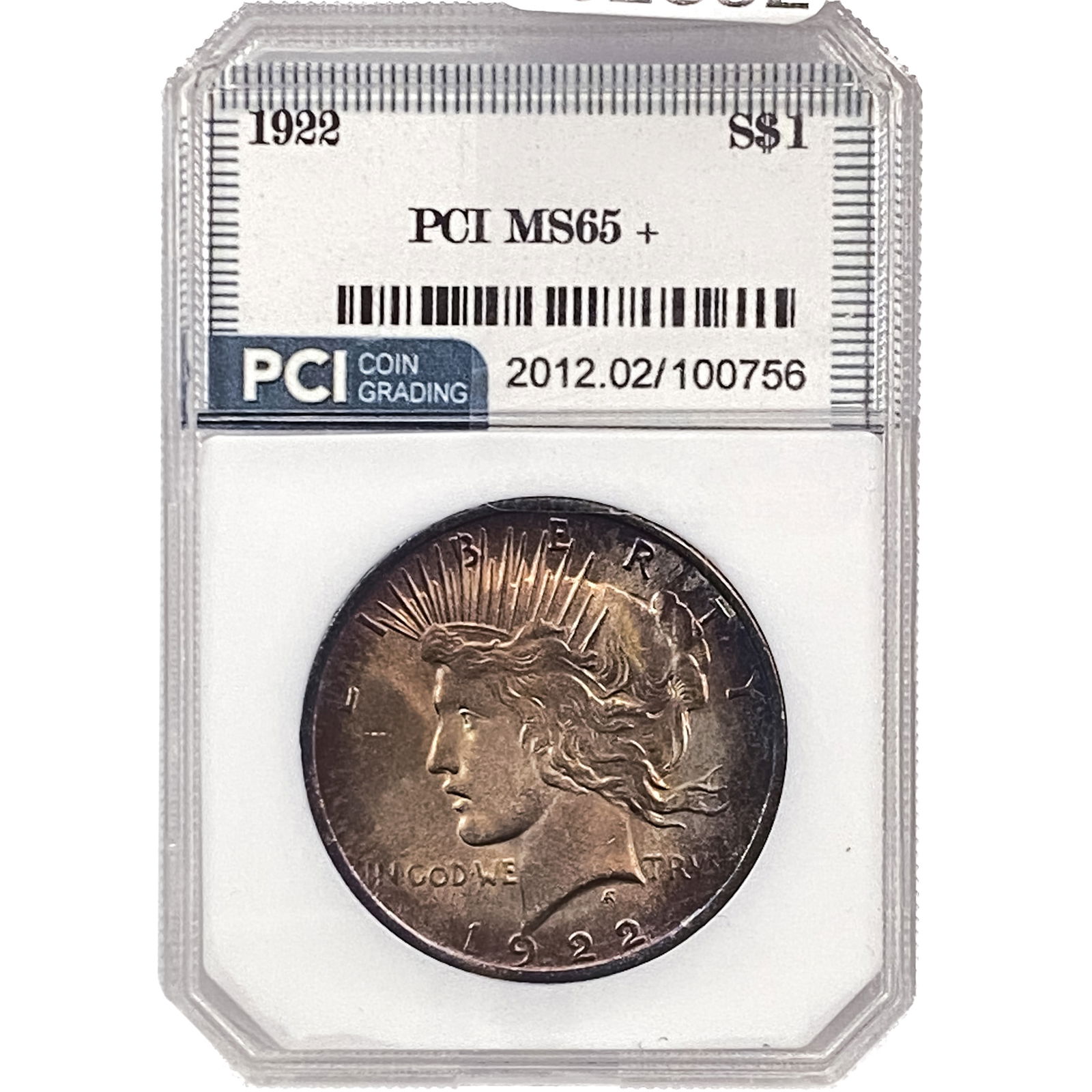 1922 Silver Peace Dollar PCI MS65+ (1 of 2)