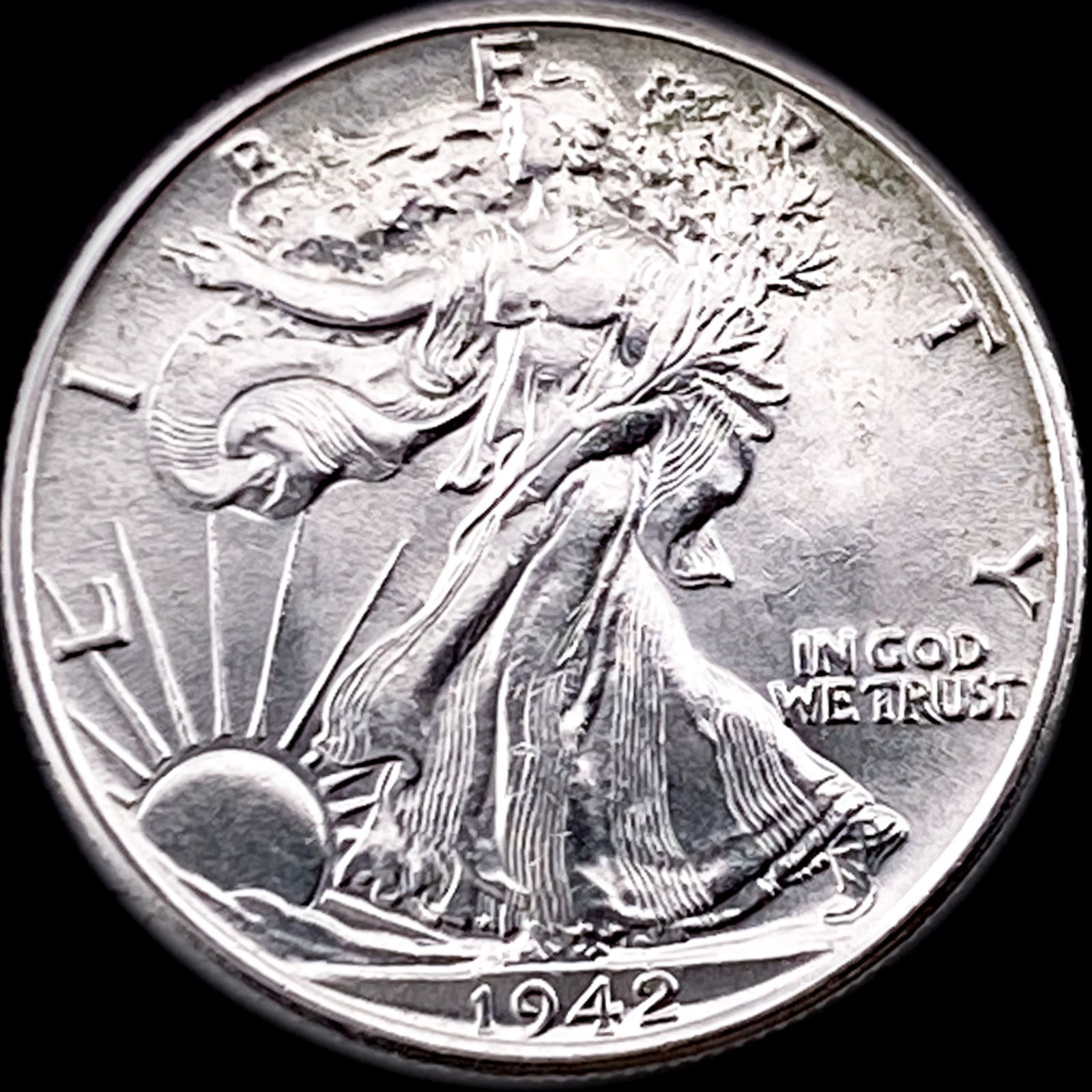 1942 Silver Walking Liberty Half Dollar UNCIRCULATED (1 of 2)