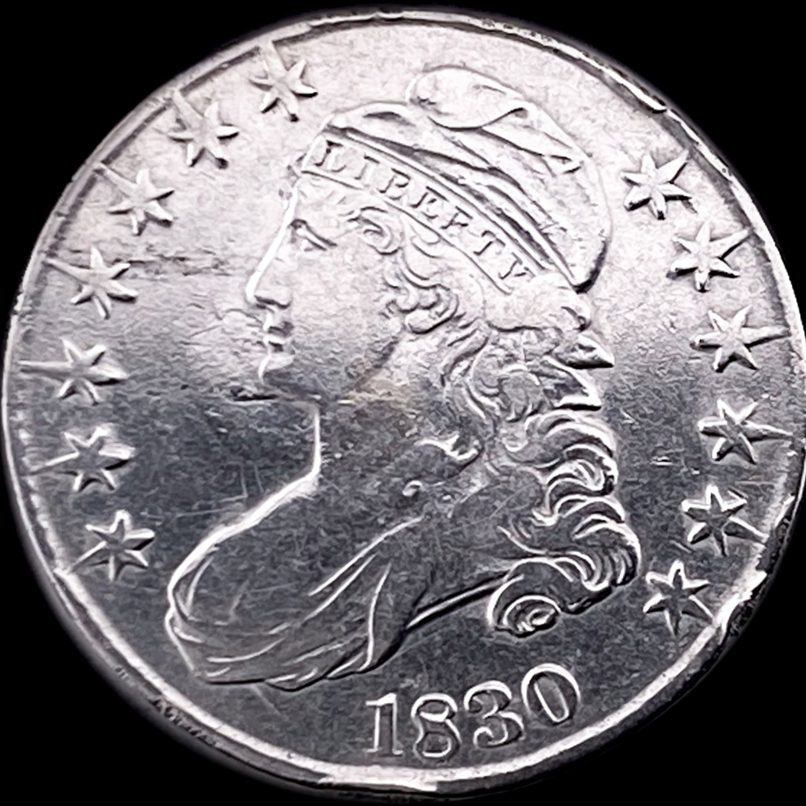 1830 Capped Bust Half Dollar NEARLY UNCIRCULATED (1 of 2)