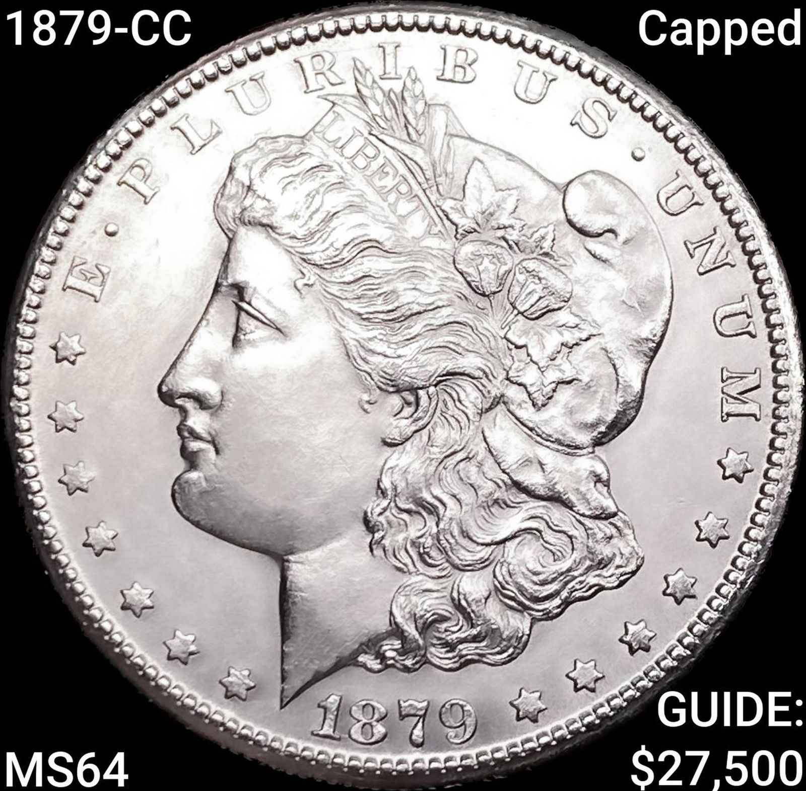 1879-CC Capped Morgan Silver Dollar CHOICE BU (1 of 2)
