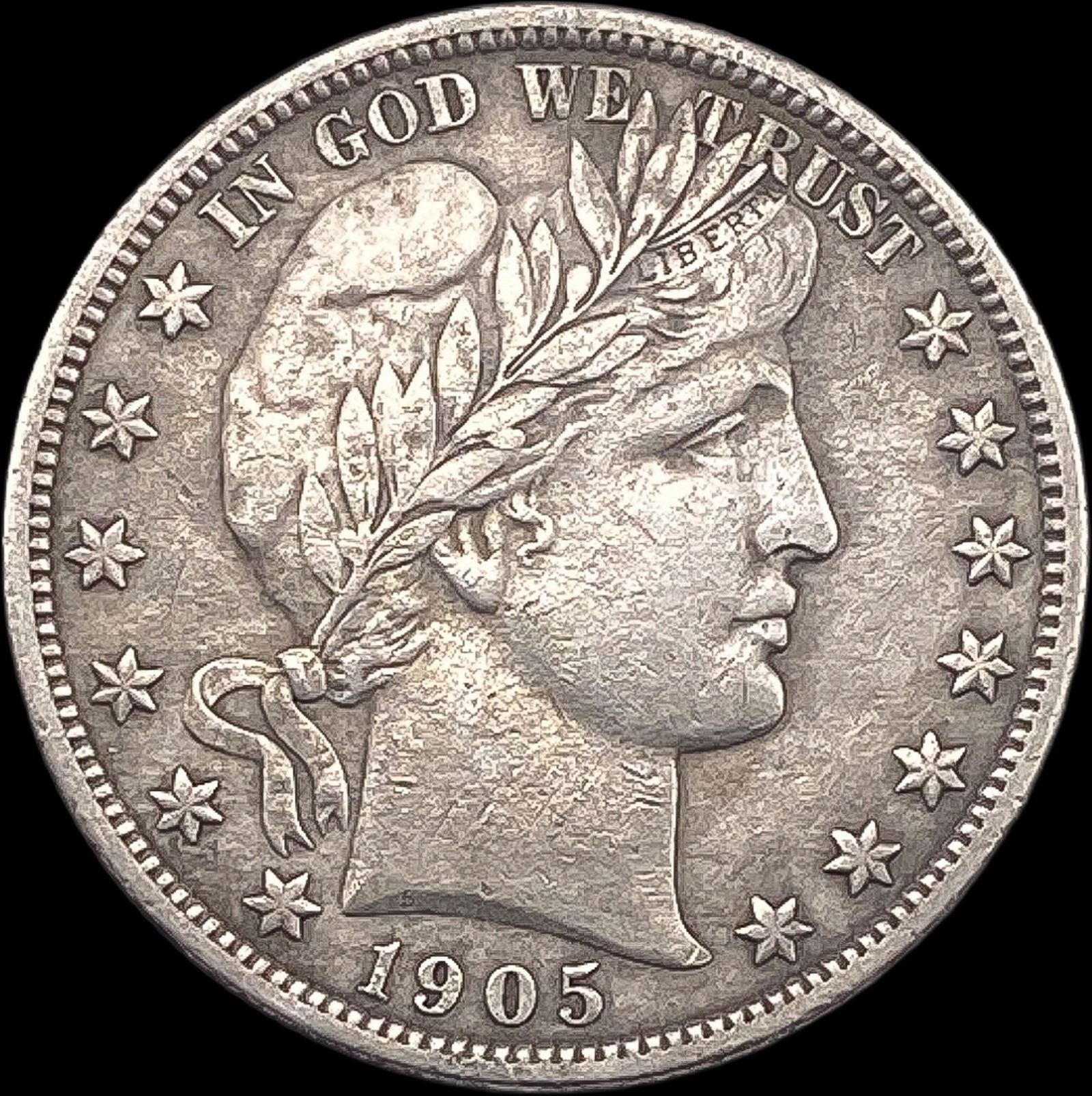 1905-S Silver Half Dollar NEARLY UNCIRCULATED (1 of 2)