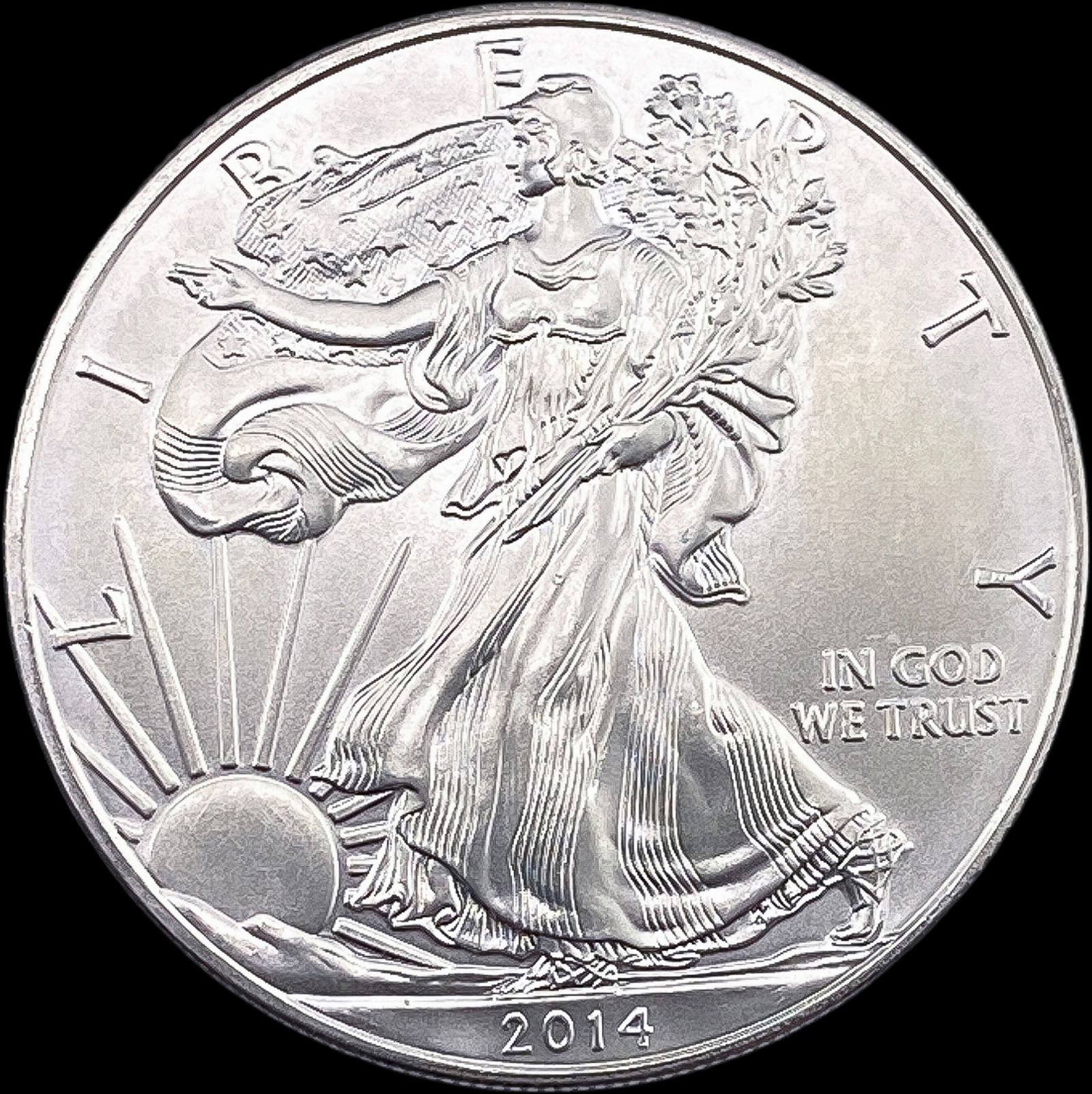 2014 1 oz Silver American Eagle $1 SUPERB GEM BU (1 of 2)