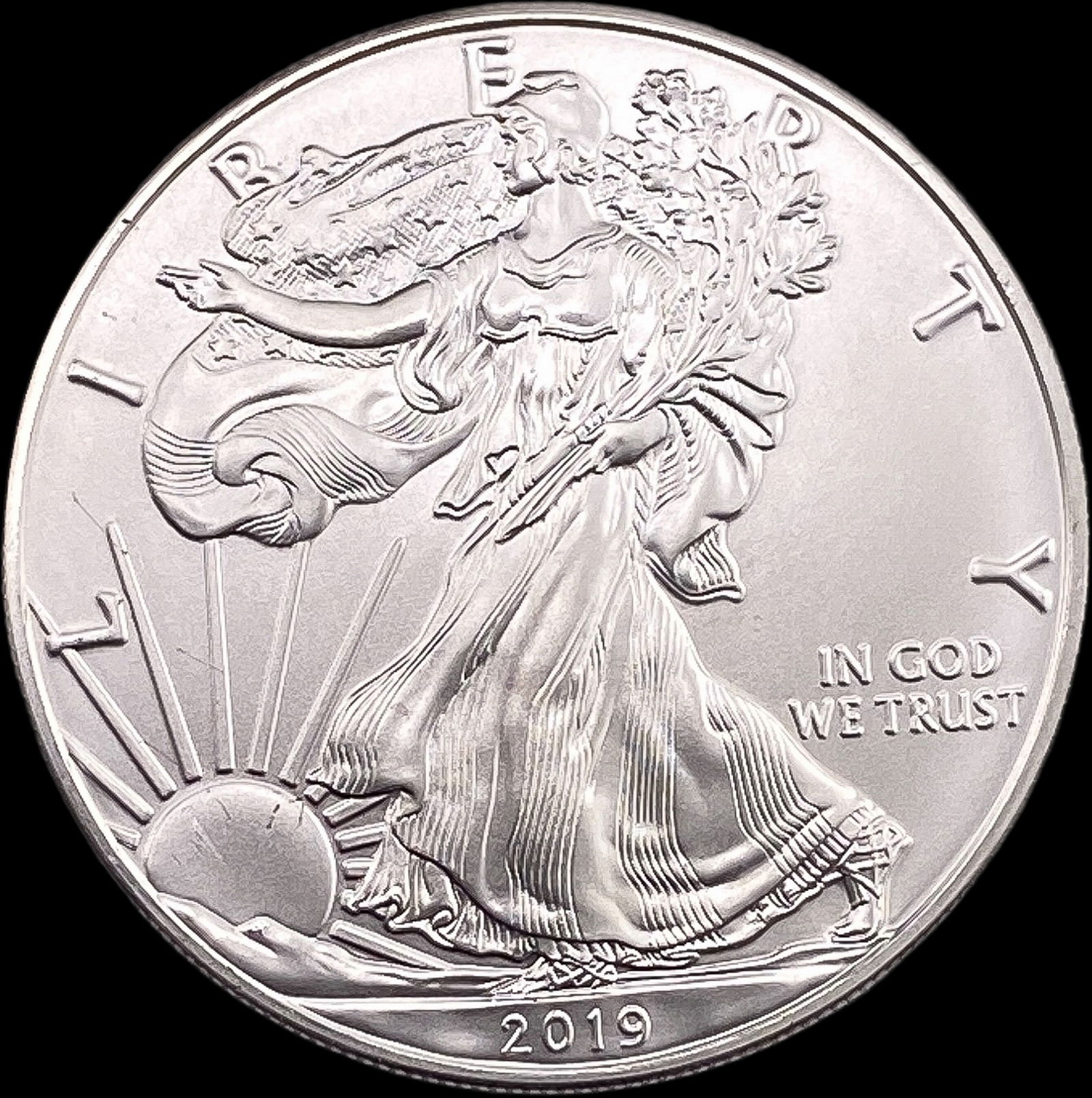 2019 1 oz Silver American Eagle $1 SUPERB GEM BU (1 of 2)