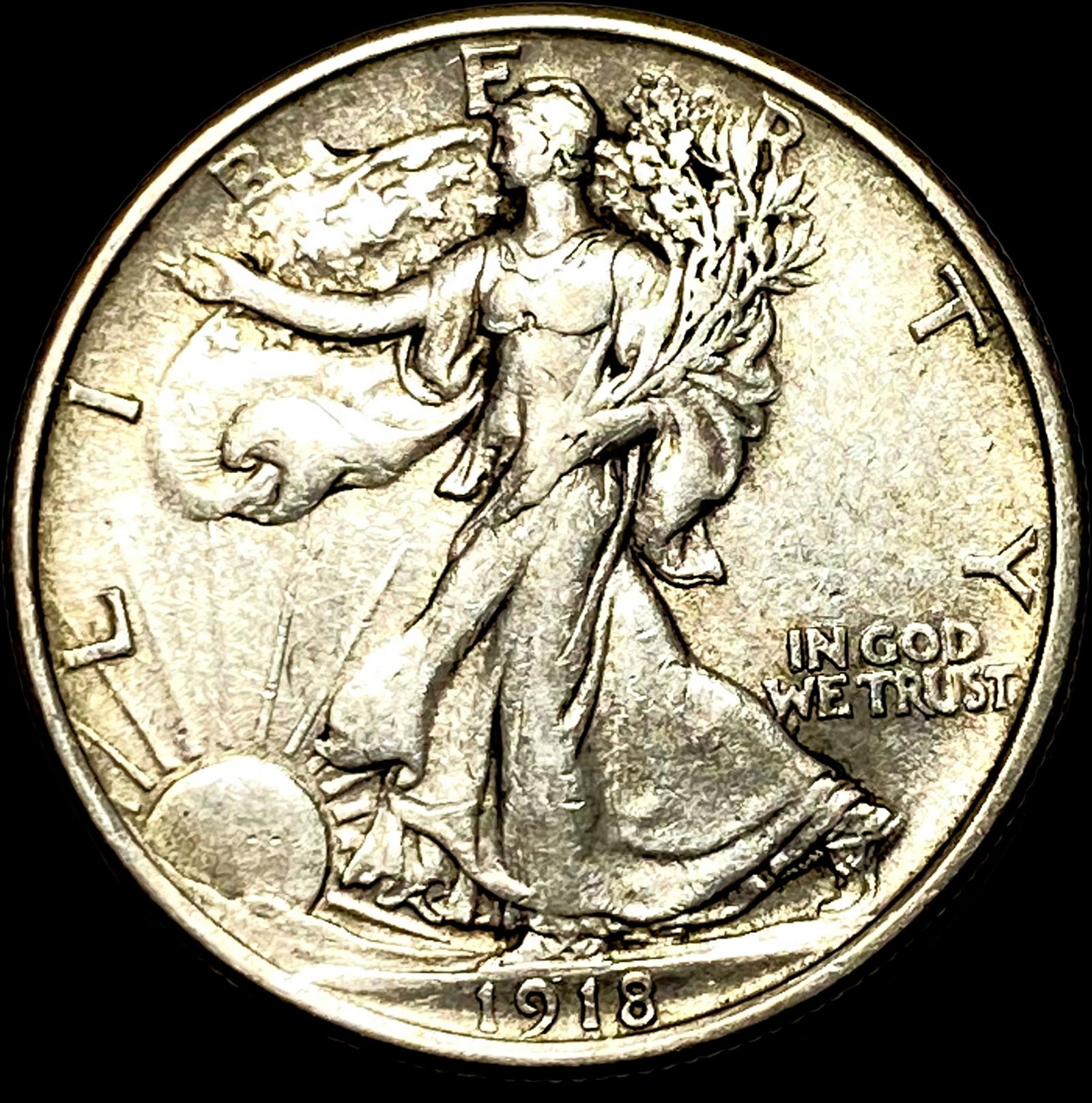 1918 Walking Liberty Half Dollar NEARLY UNCIRCULATED (1 of 2)