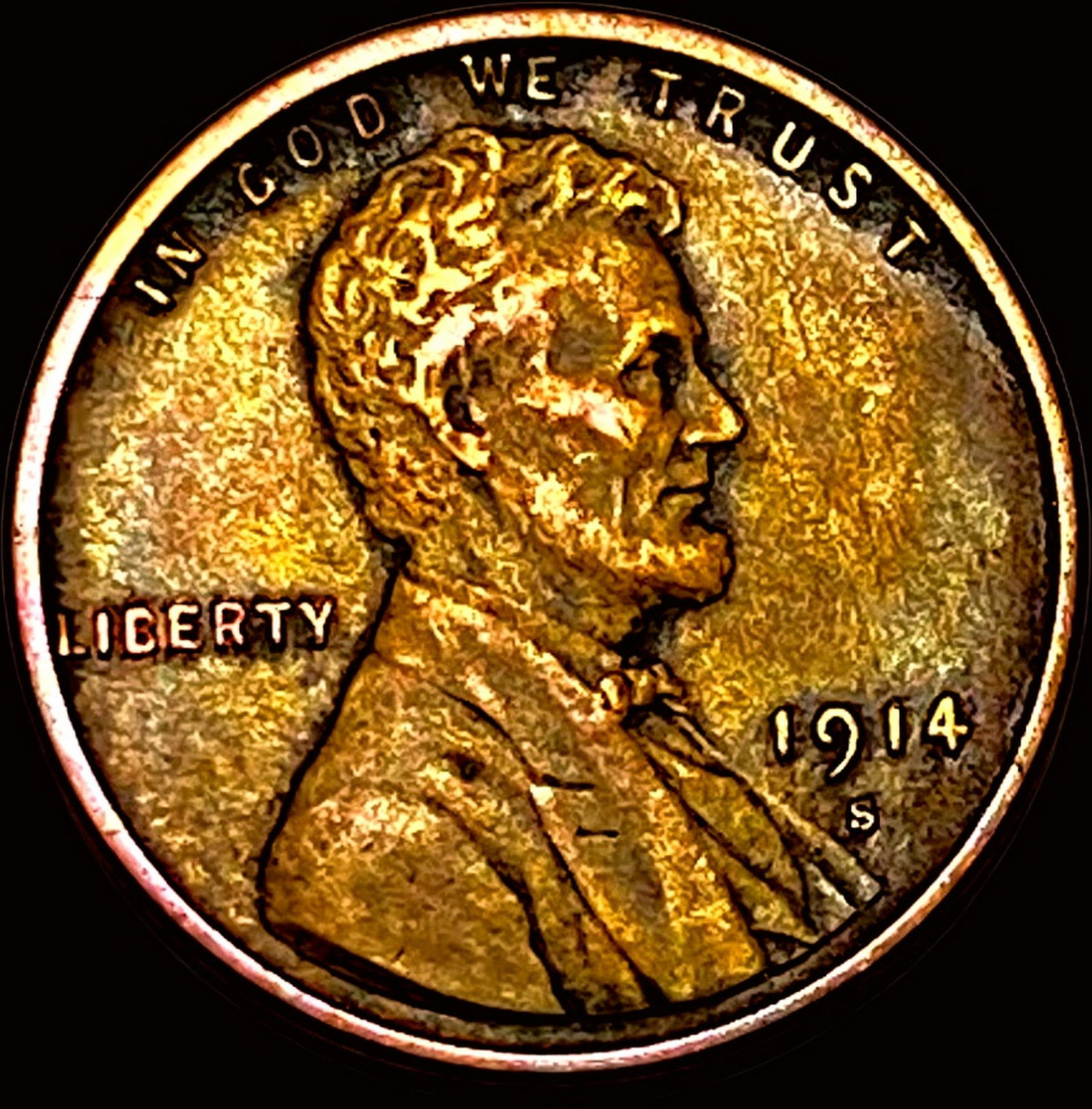 1914-S Lincoln Wheat Cent NEARLY UNCIRCULATED (1 of 2)