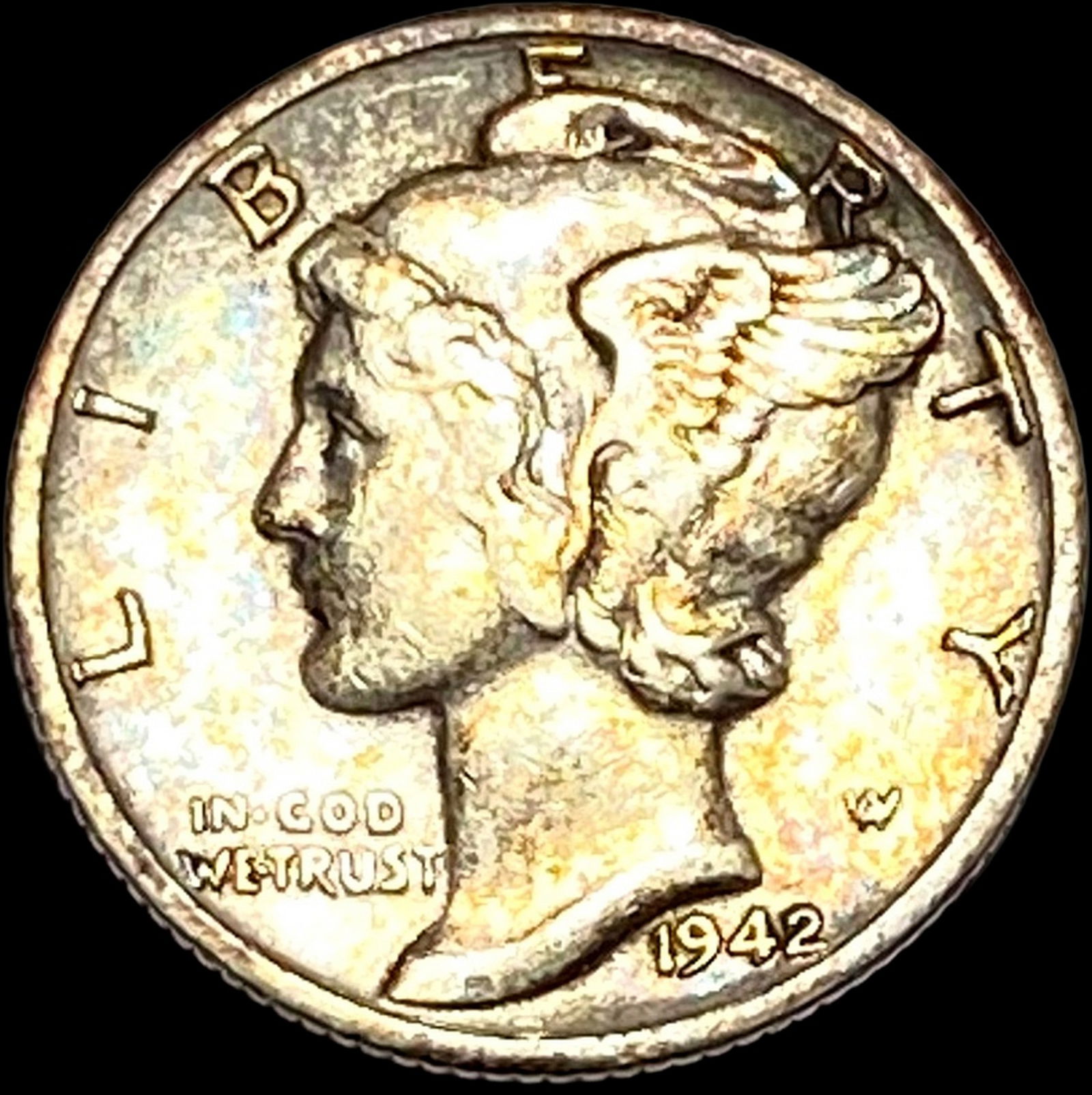 1942 Silver Mercury Dime NEARLY UNCIRCULATED (1 of 2)