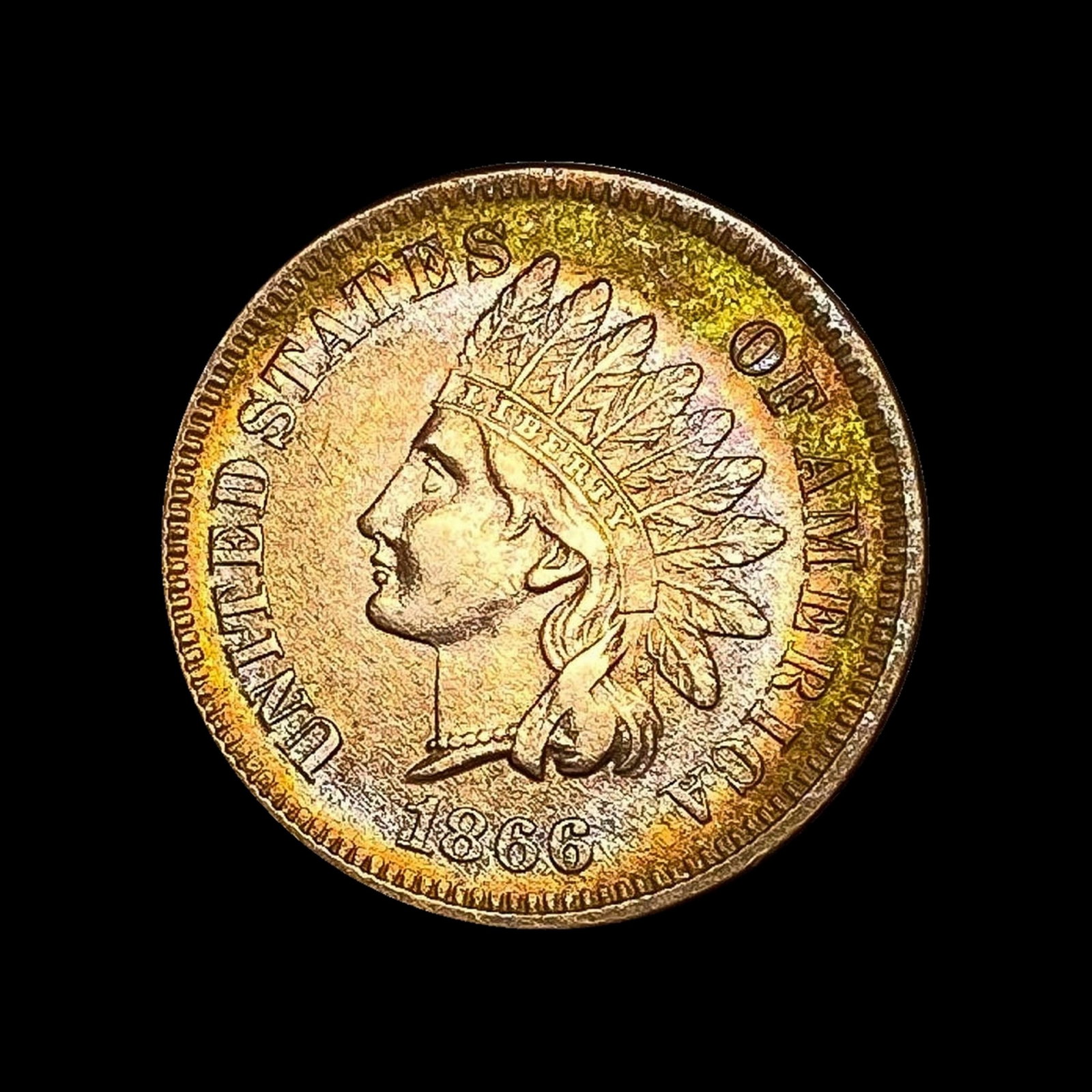1866 Indian Head Cent CLOSELY UNCIRCULATED (1 of 2)