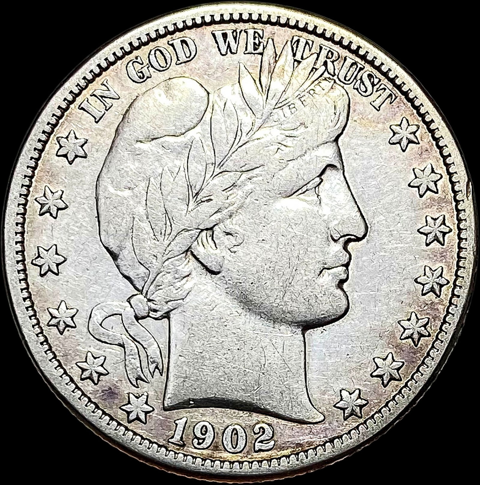 1902-O Silver Barber Half Dollar LIGHTLY  CIRCULATED (1 of 2)