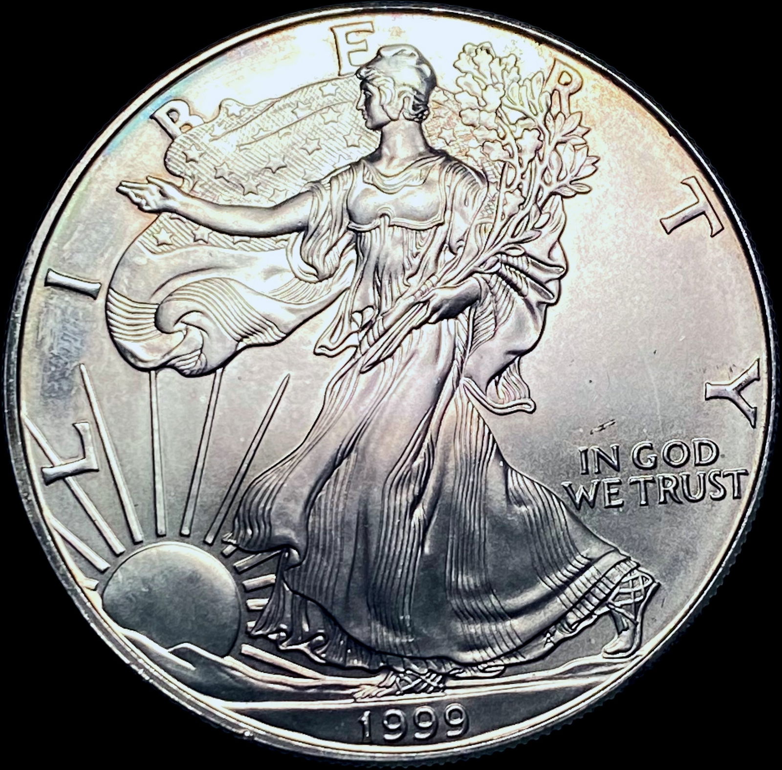 1999 1 oz Silver American Eagle $1 SUPERB GEM BU (1 of 2)