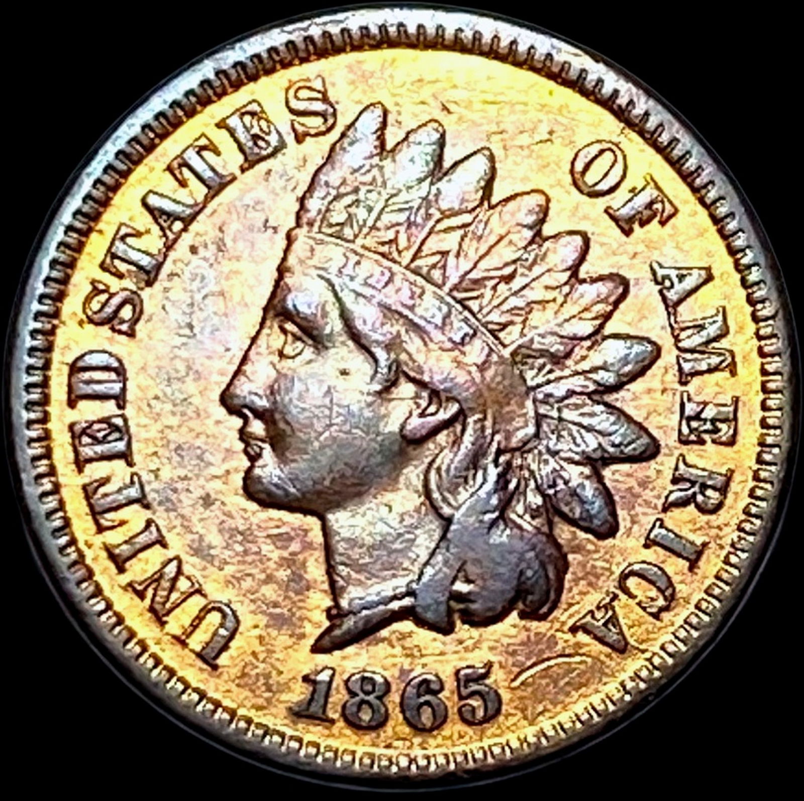 1865 Copper-Nickel Indian Head Cent CLOSELY UNCIRCULATED (1 of 2)