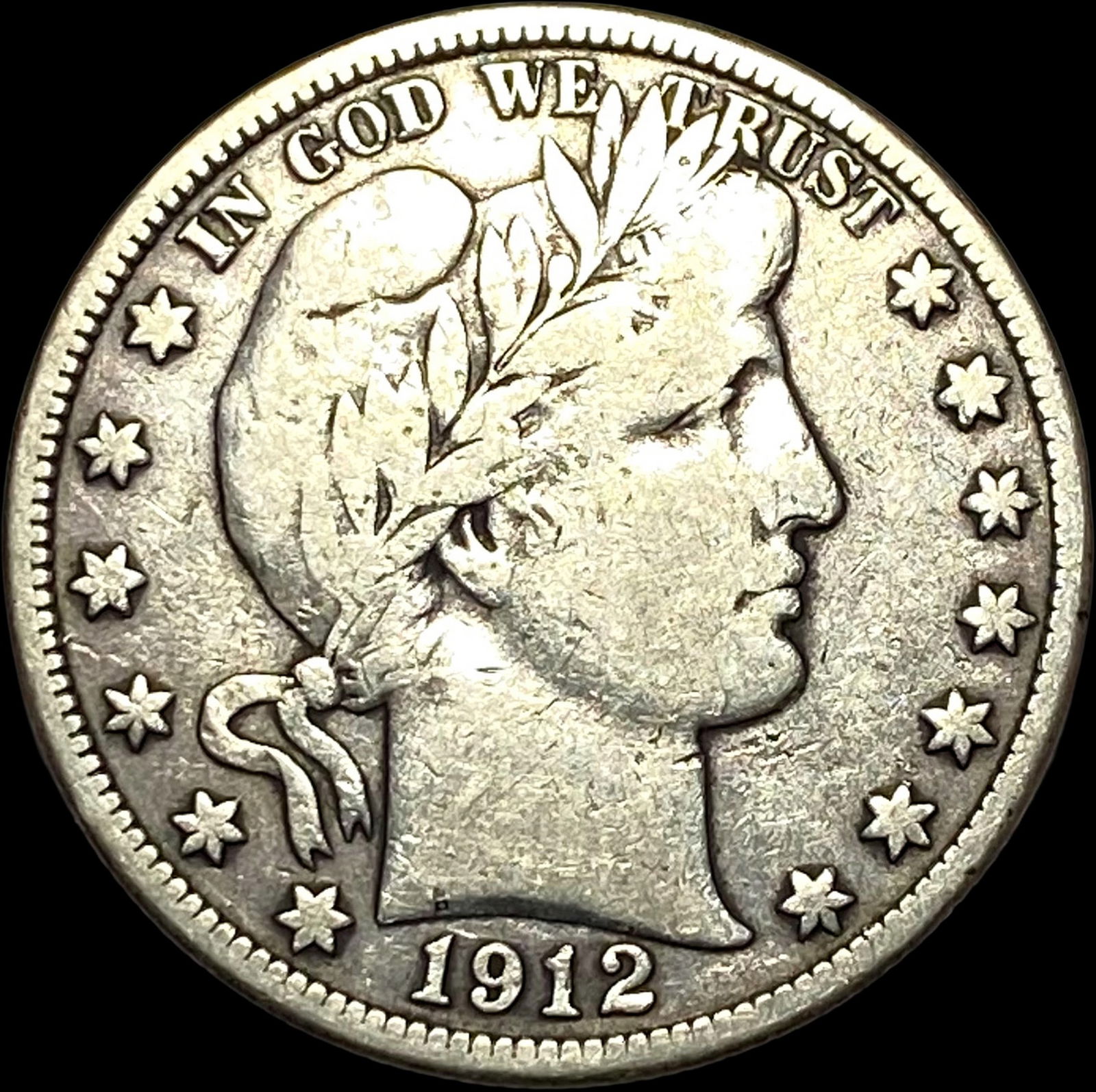 1912-D Silver Barber Half Dollar LIGHTLY CIRCULATED (1 of 2)