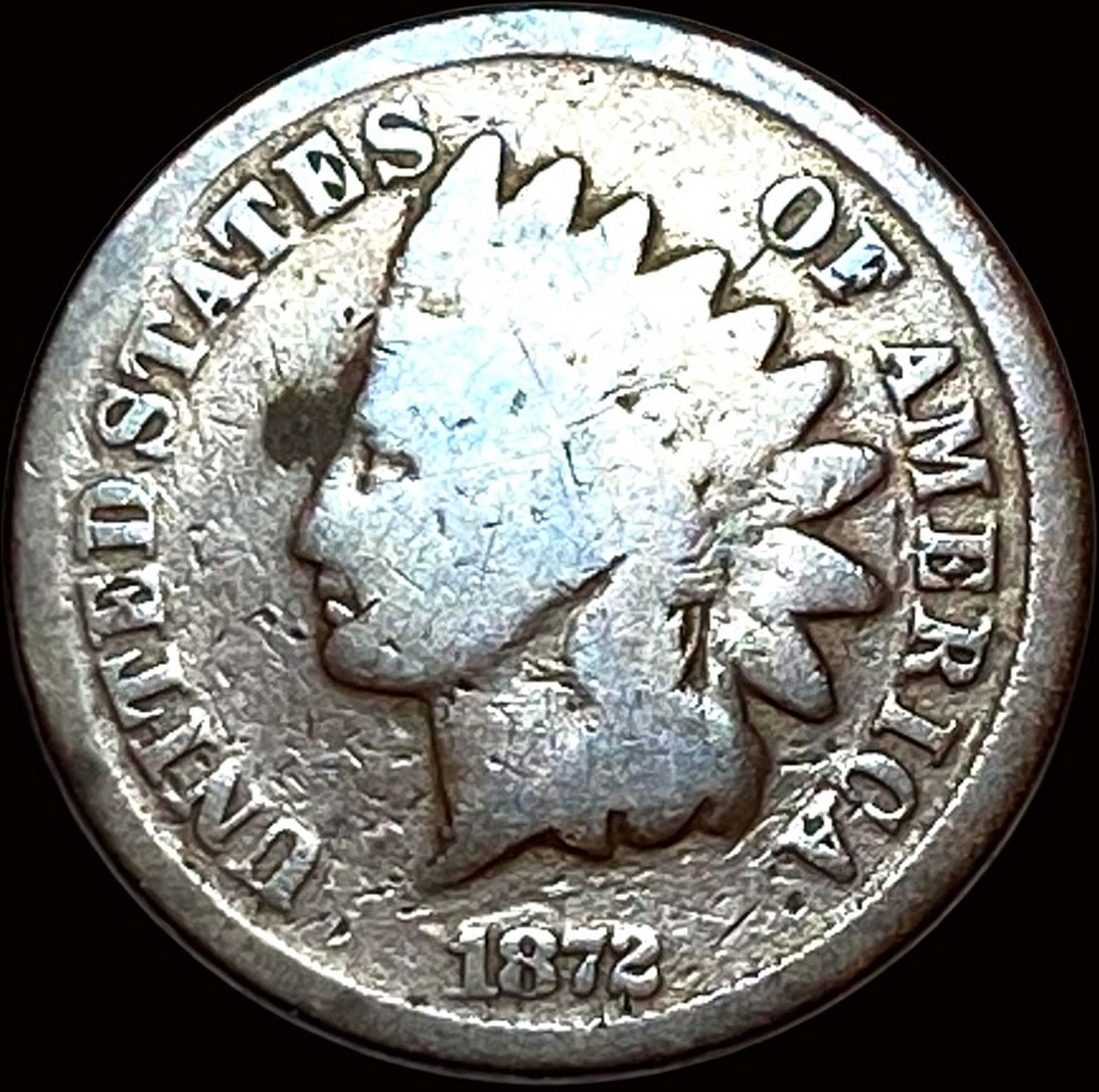 1872 Indian Head Cent NICELY CIRCULATED (1 of 2)